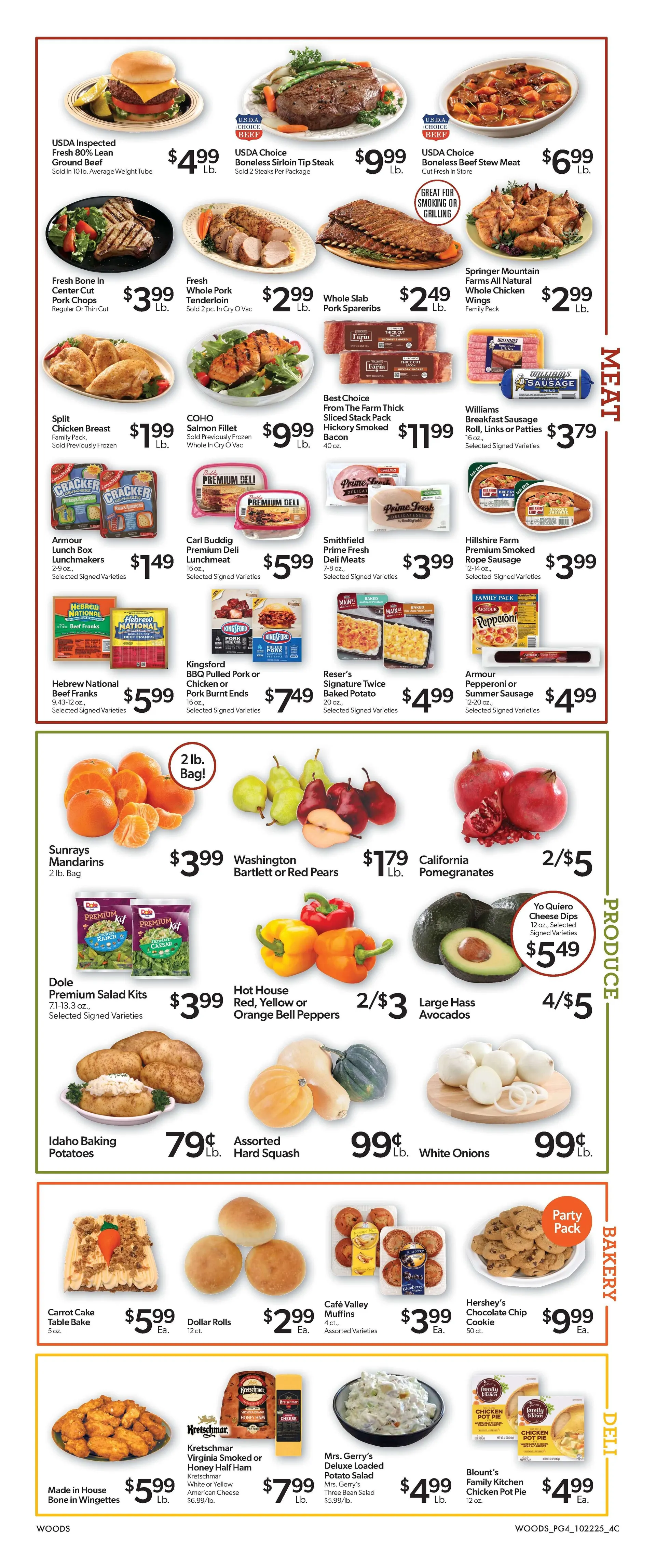 Weekly ad Woods Supermarket Sales from October 22 to October 28 2025 - Page 4