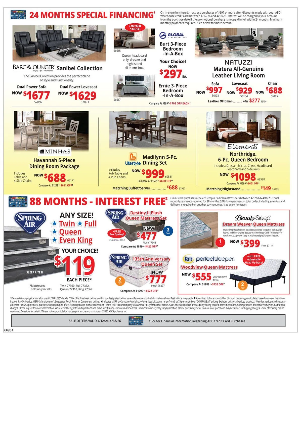 Weekly ad ABC Warehouse weekly ads from April 12 to April 18 2026 - Page 4