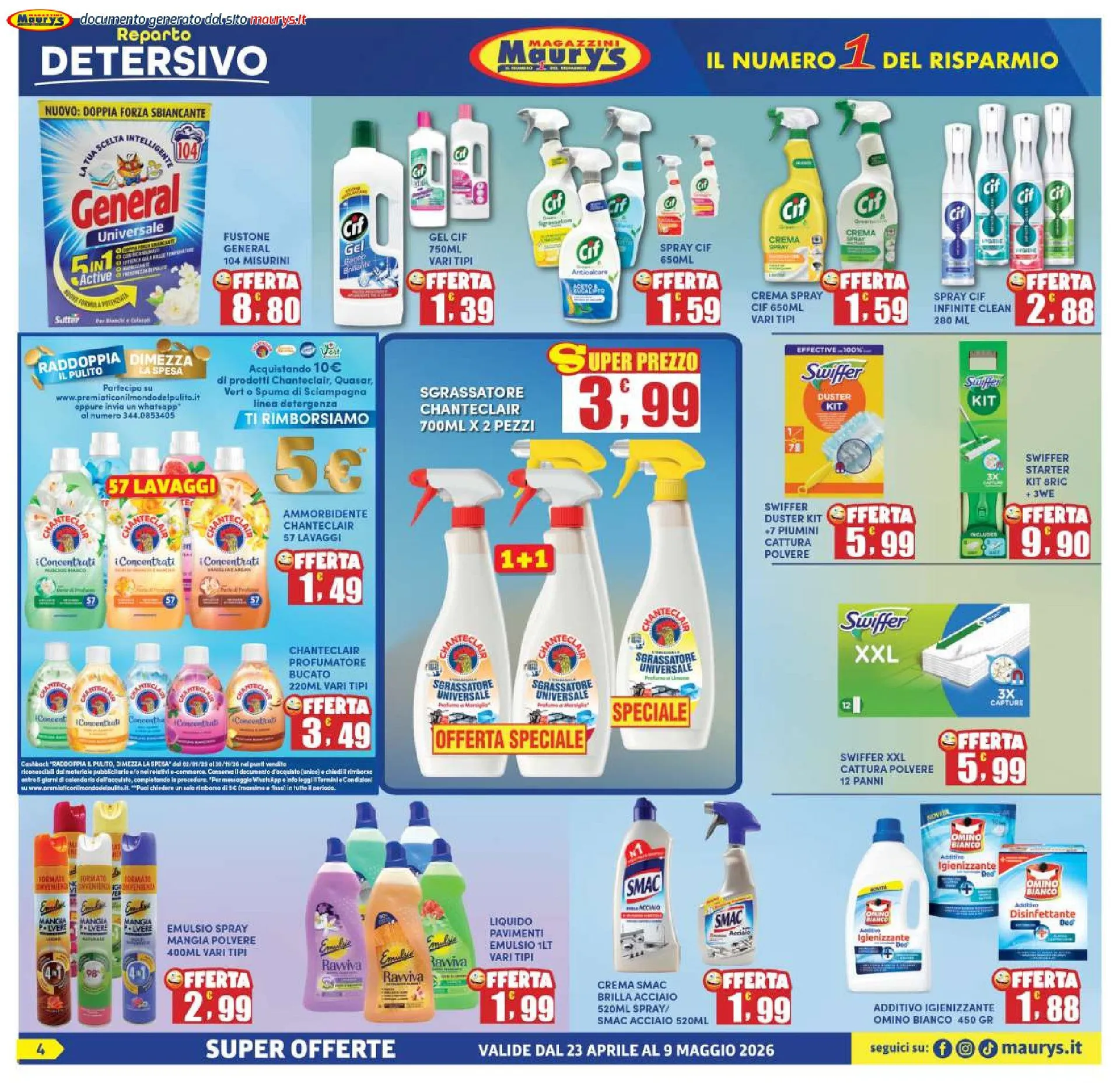 Maury Volantino da 23 aprile a 9 maggio di 2026 - Pagina del volantino 4