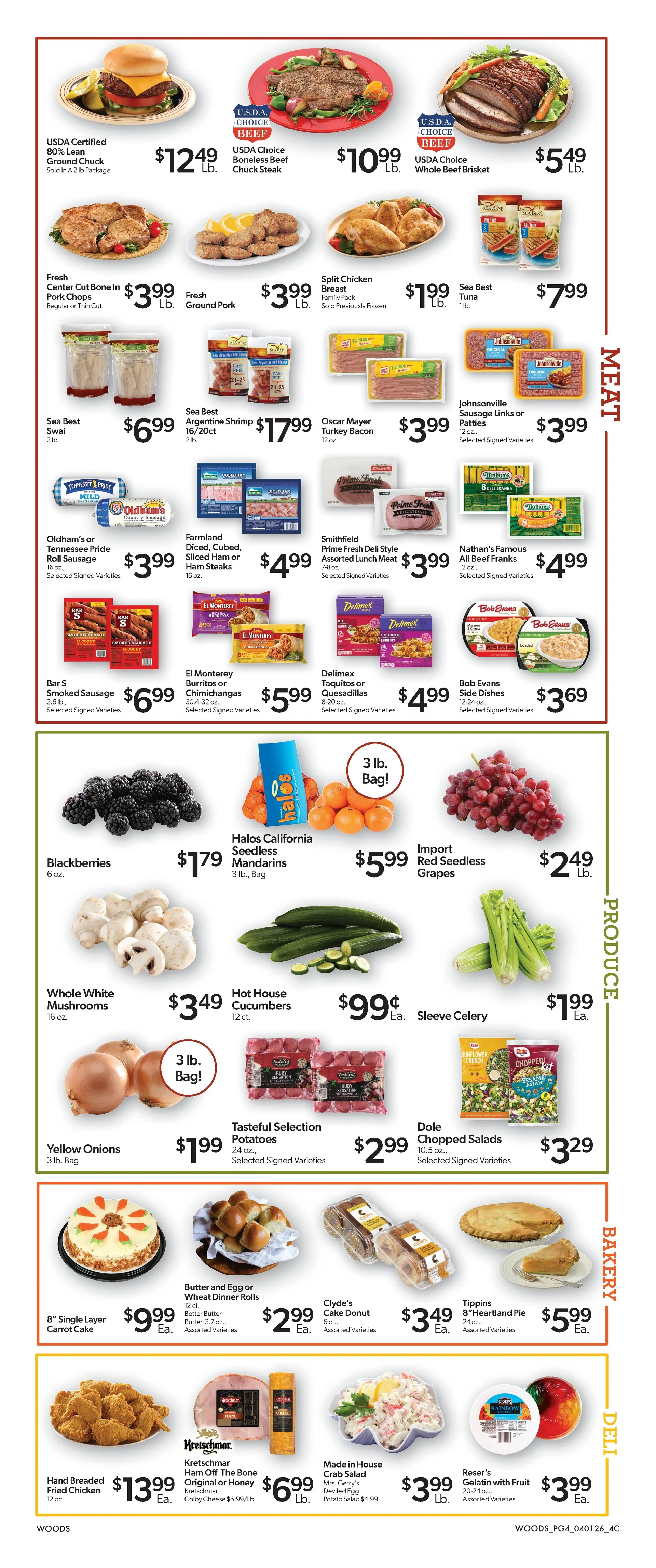 Weekly ad Woods Supermarket weekly ads from April 1 to April 7 2026 - Page 4