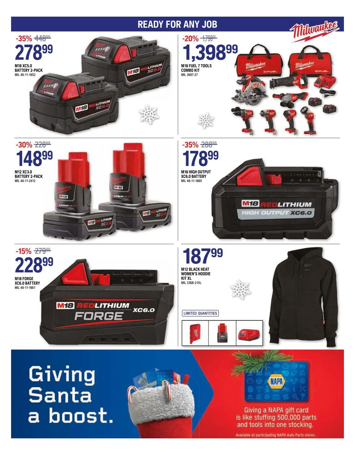 NAPA Auto Parts Sales from November 13 to December 31 2025 - flyer page 4