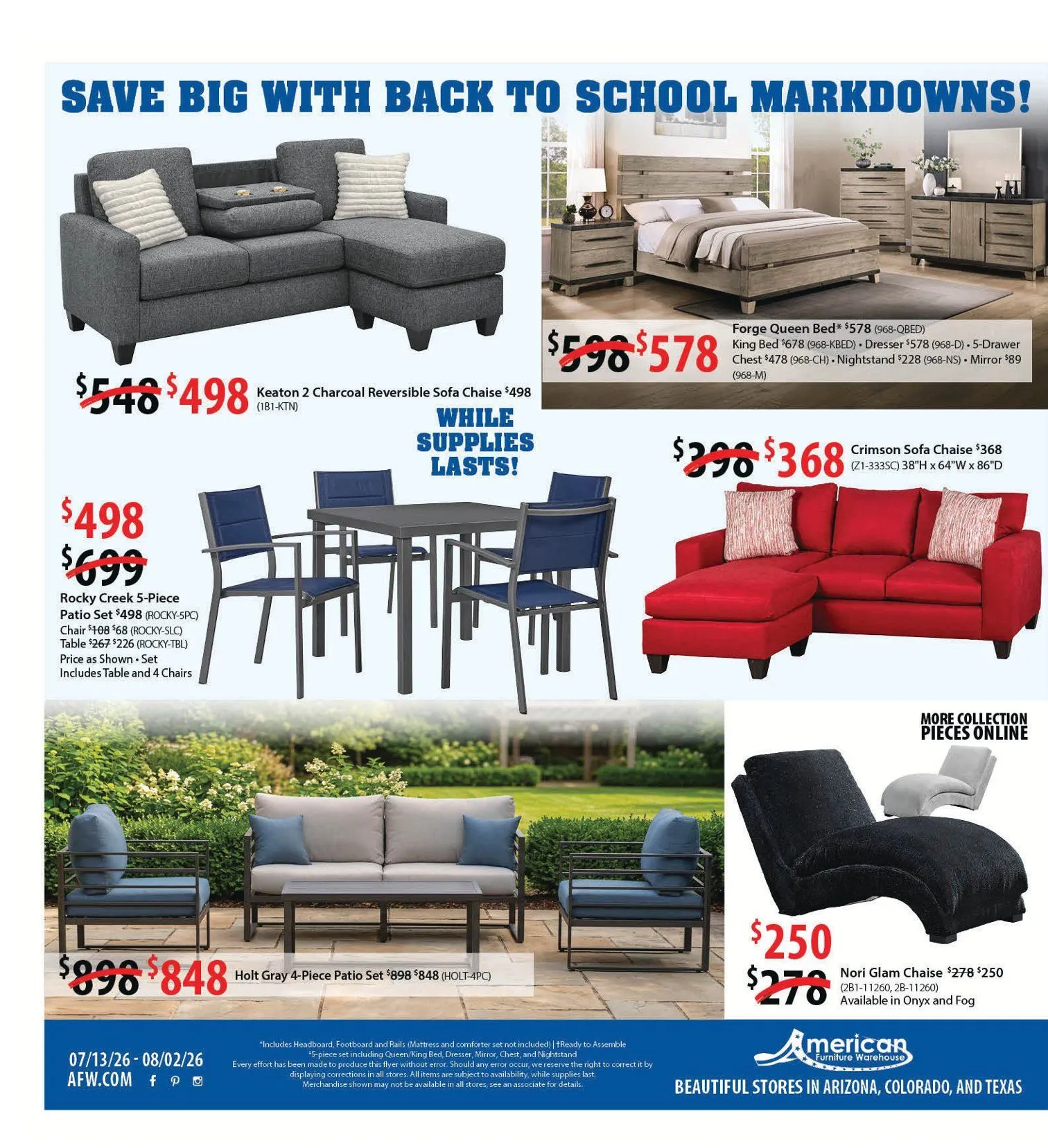 Weekly ad American Furniture Warehouse Sales from July 13 to August 2 2026 - Page 4