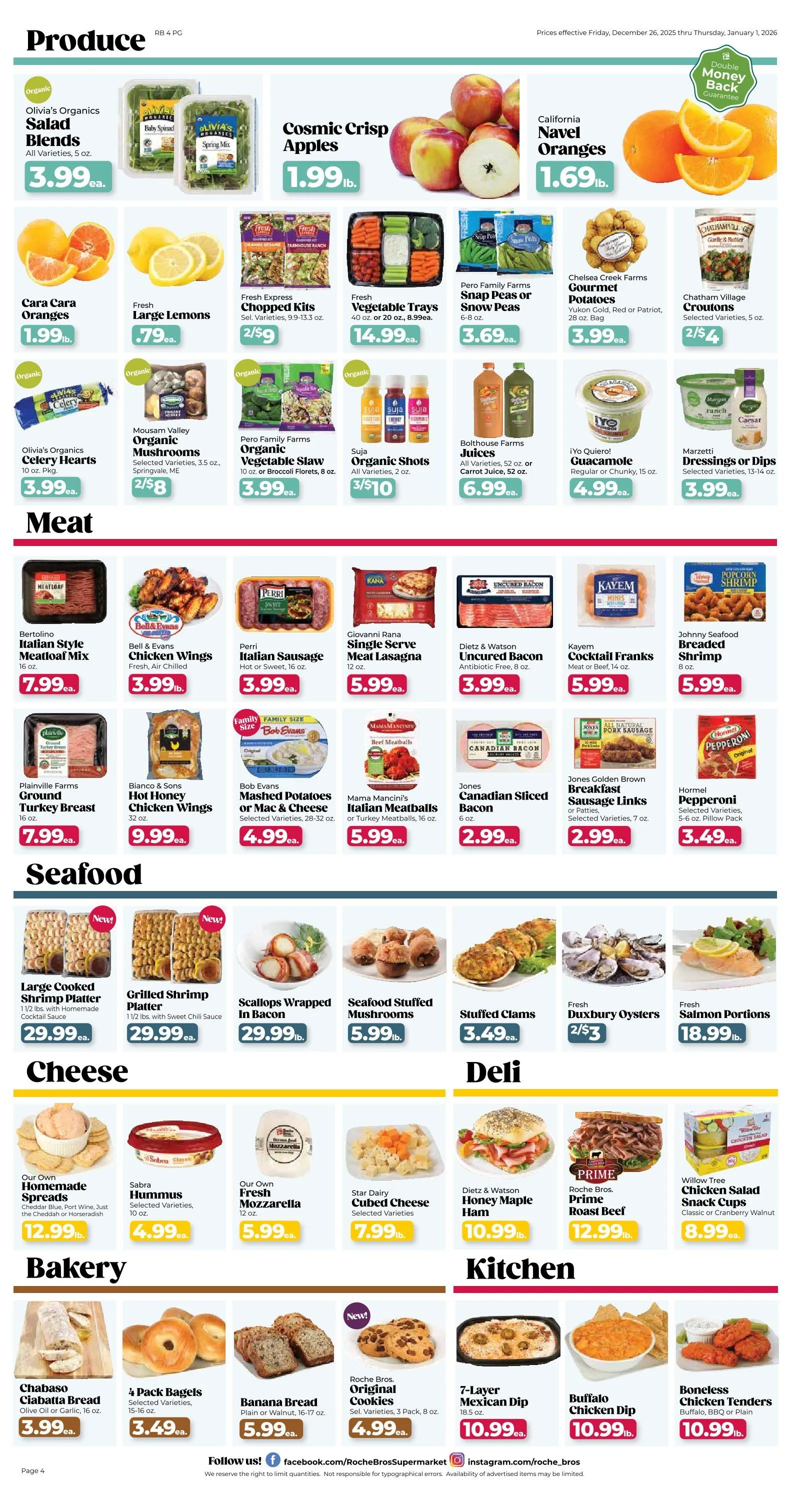 Weekly ad Roche Bros. Sales from December 26 to January 1 2026 - Page 4