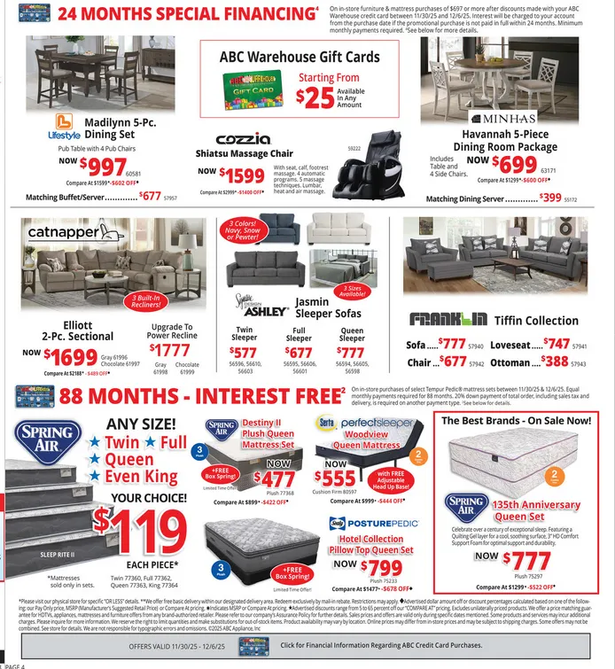 Weekly ad ABC Warehouse Sales from November 30 to December 6 2025 - Page 4