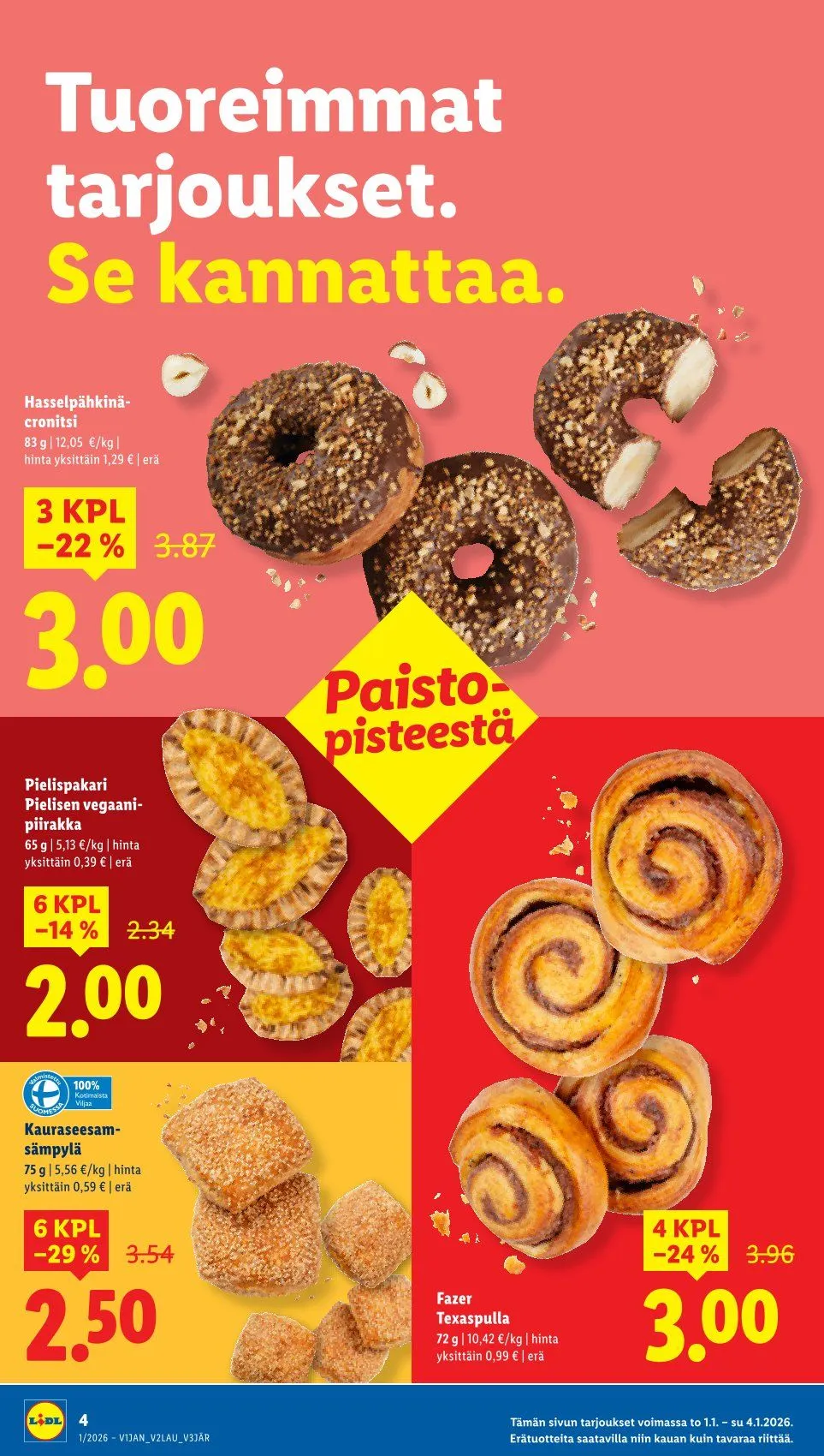 Kaupan Lidl  tarjoukset voimassa alkaen 1. tammikuuta - 4. tammikuuta 2026 - Tarjouslehti sivu 4