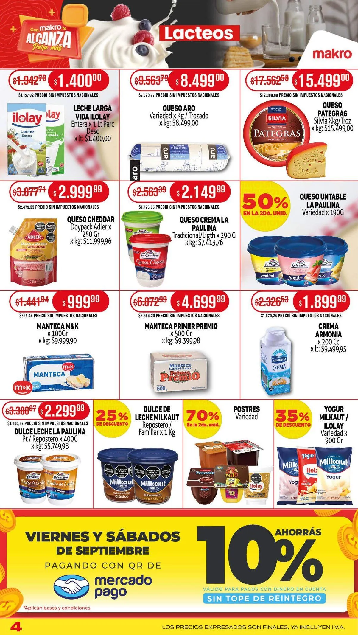 Ofertas de  Makro Ofertas 4 de septiembre al 11 de septiembre 2025 - Página 4 del catálogo