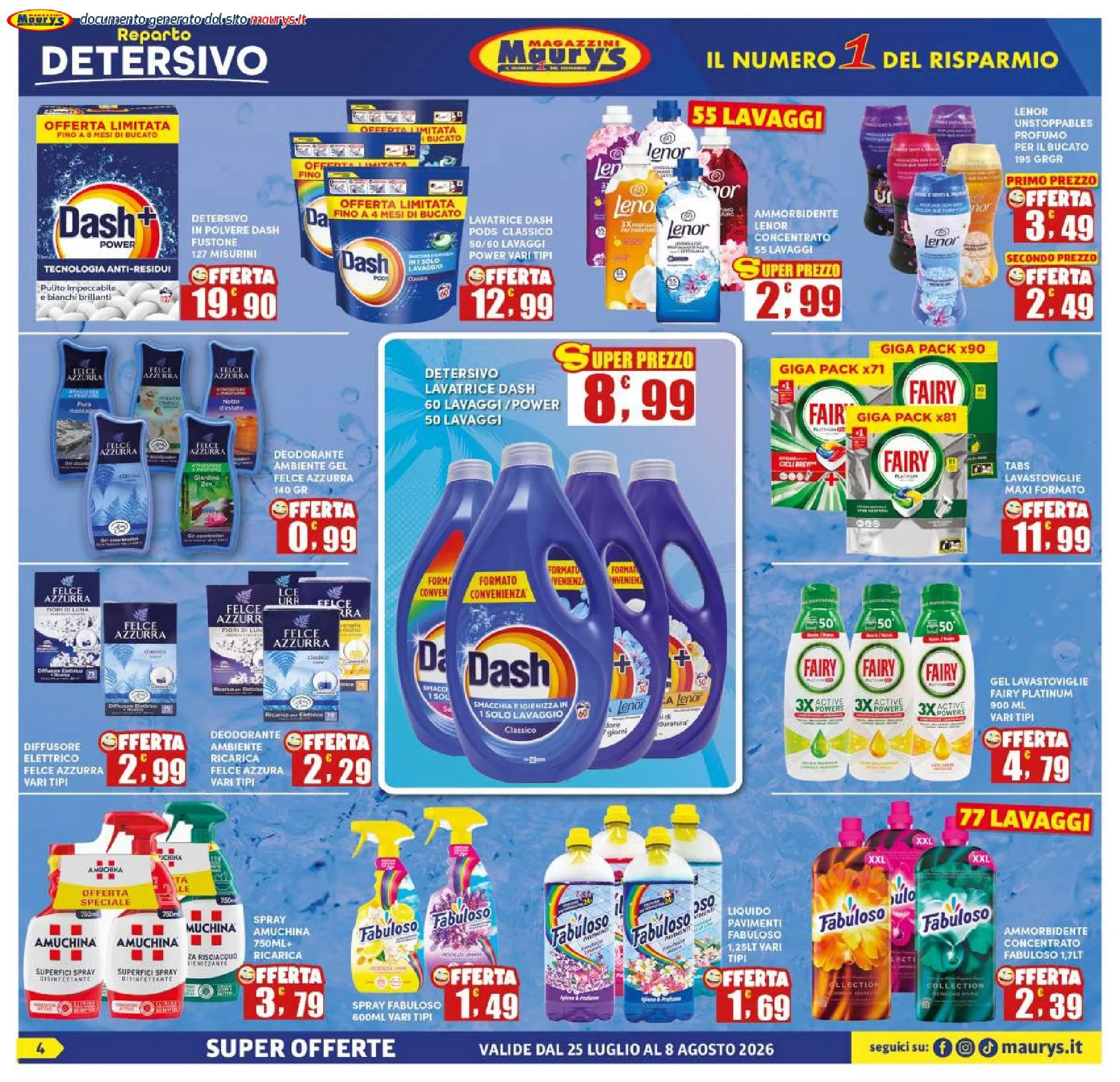 Volantini Maury's da 25 luglio a 8 agosto di 2026 - Pagina del volantino 4