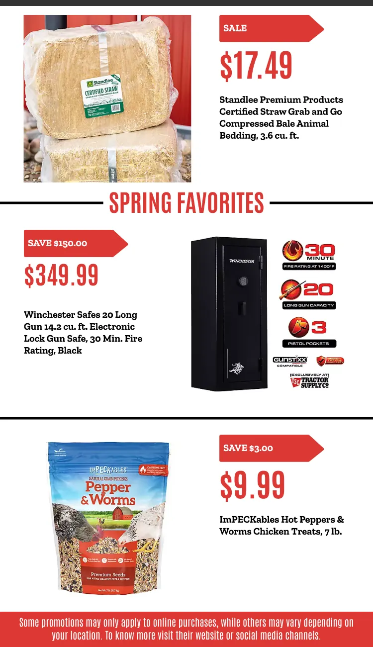 Weekly promotion Tractor Supply Co. Sales spanning from April 6 to April 26 2026 - Page 4 for Catalogue 365