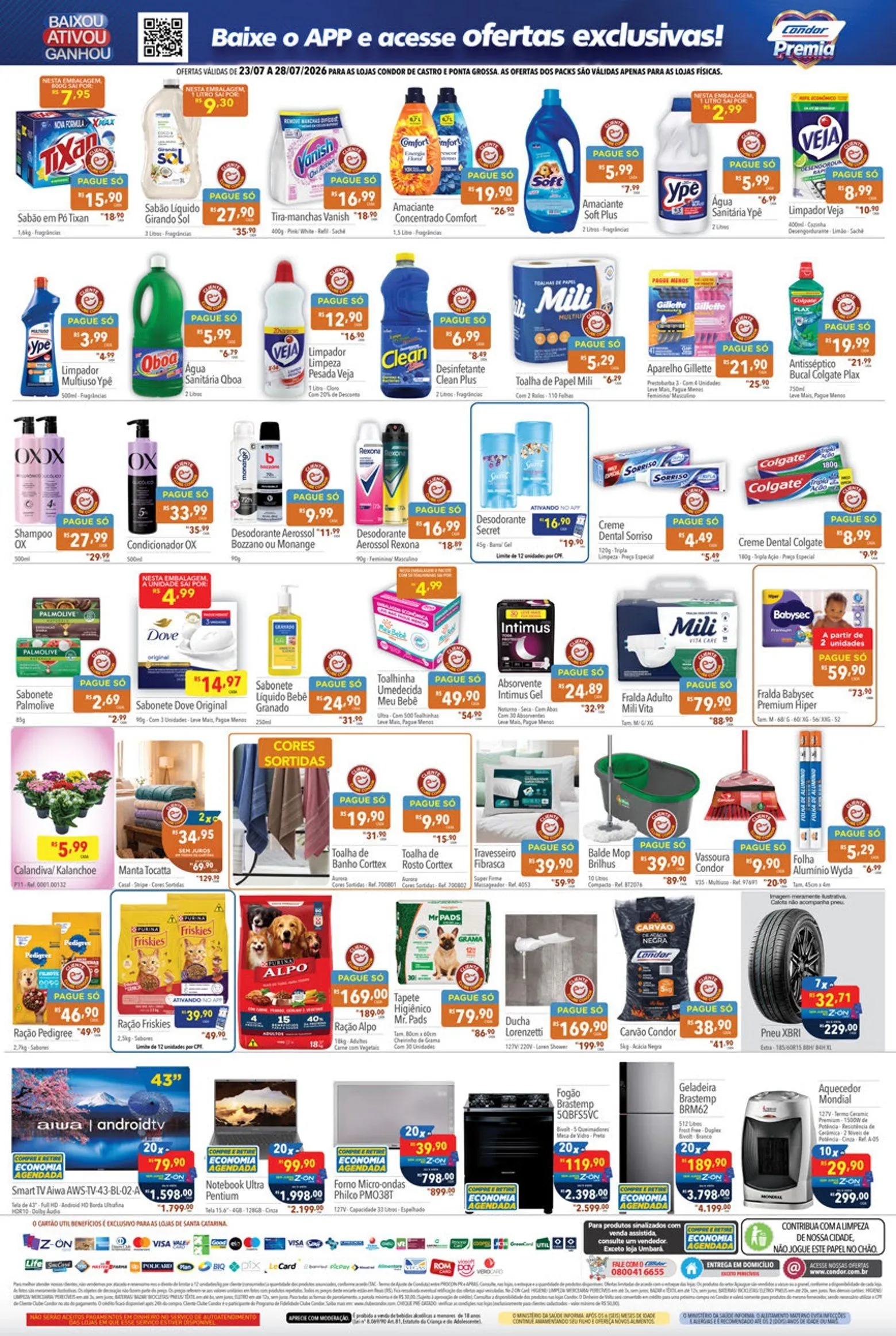 Encarte de Folhetos Supermercados Condor 23 de julho até 28 de julho 2026 - Pagina 4