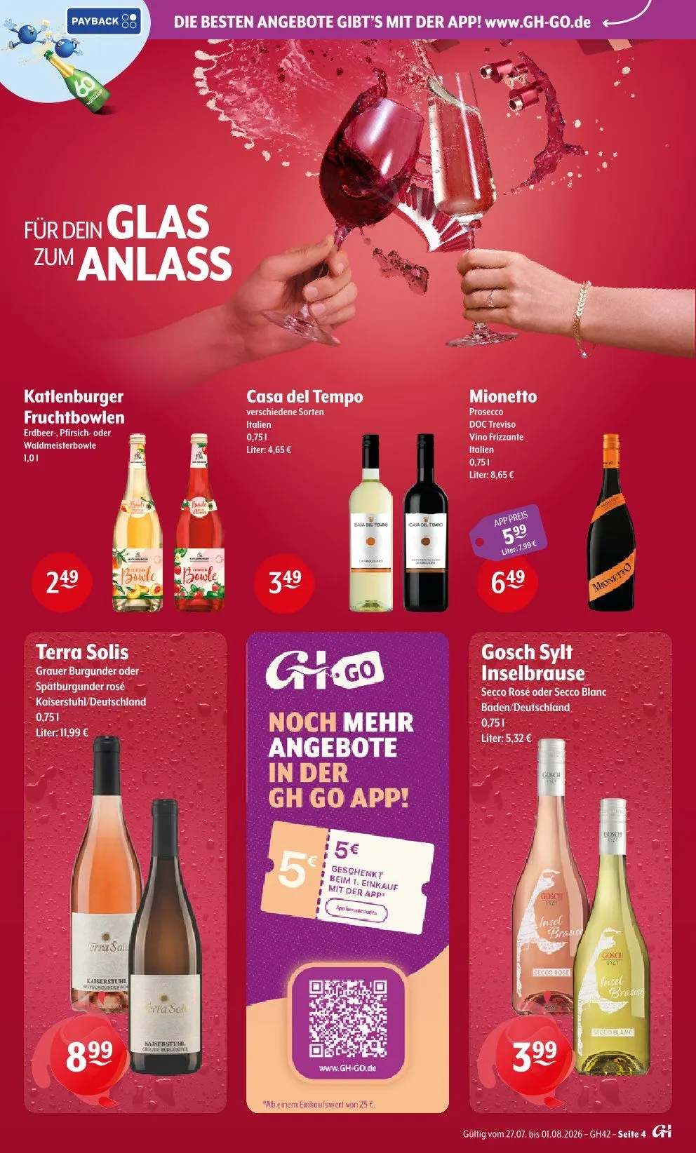 Getränke Huster Angebote von 27. Juli bis 1. August 2026 - Prospekt seite 4
