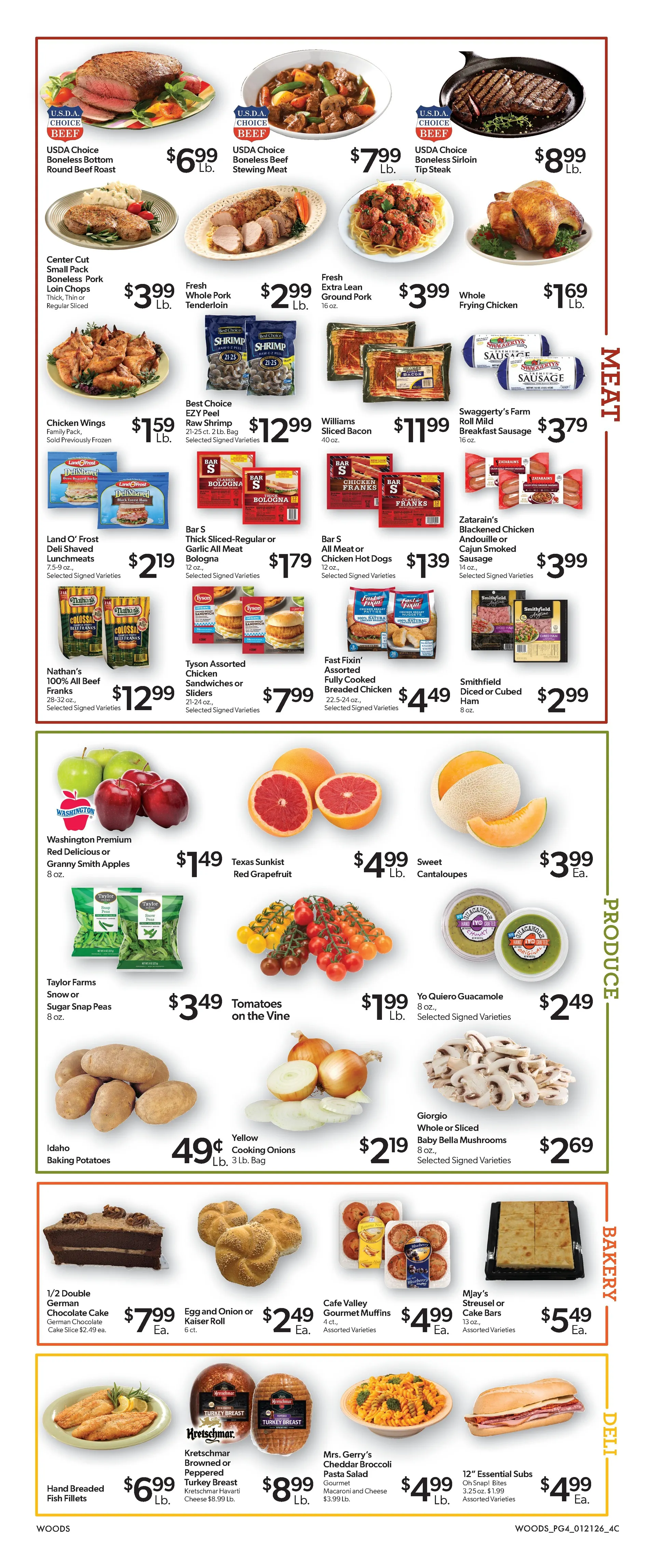 Weekly ad  Woods Supermarket Sales from January 21 to January 27 2026 - Page 4
