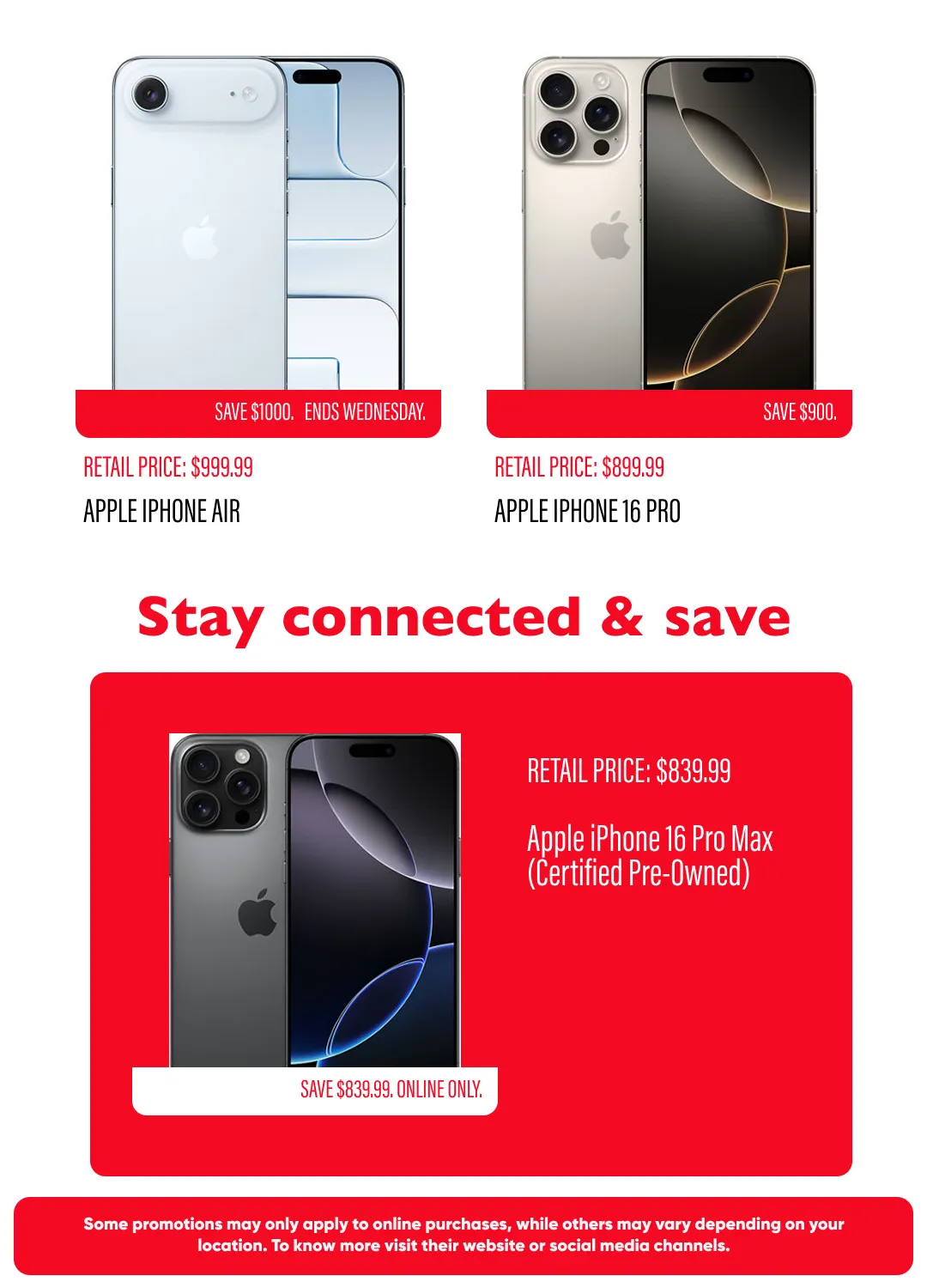 Weekly promotion Verizon Sales spanning from April 1 to April 20 2026 - Page 4 for Catalogue 365
