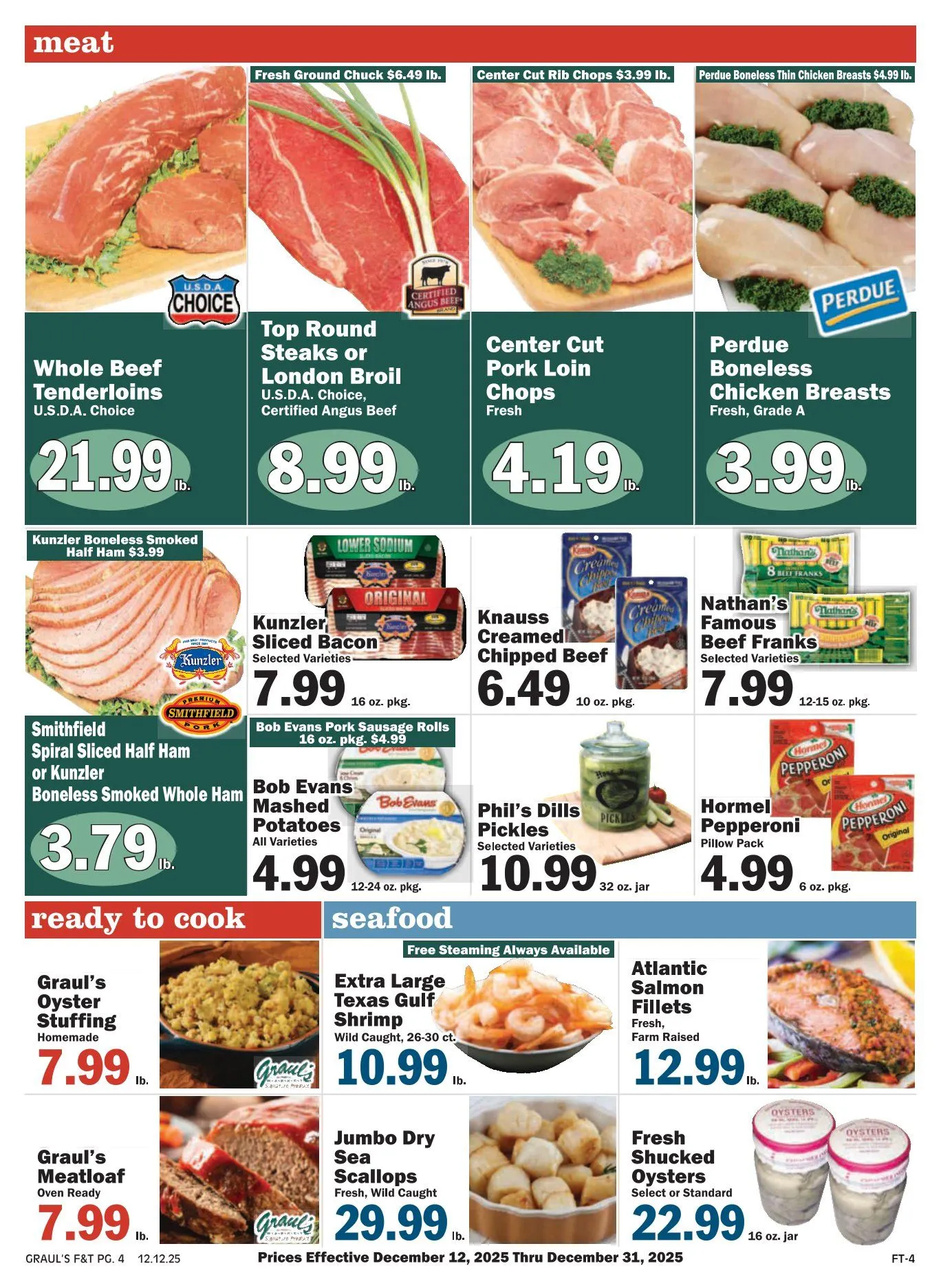 Weekly promotion Graul's Market Sales spanning from December 12 to December 31 2025 - Page 4 for Catalogue 365