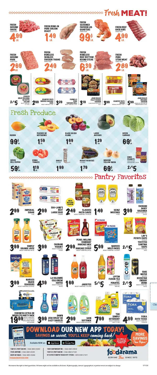 Weekly promotion Foodarama Sales spanning from July 22 to July 28 2026 - Page 4 for Catalogue 365