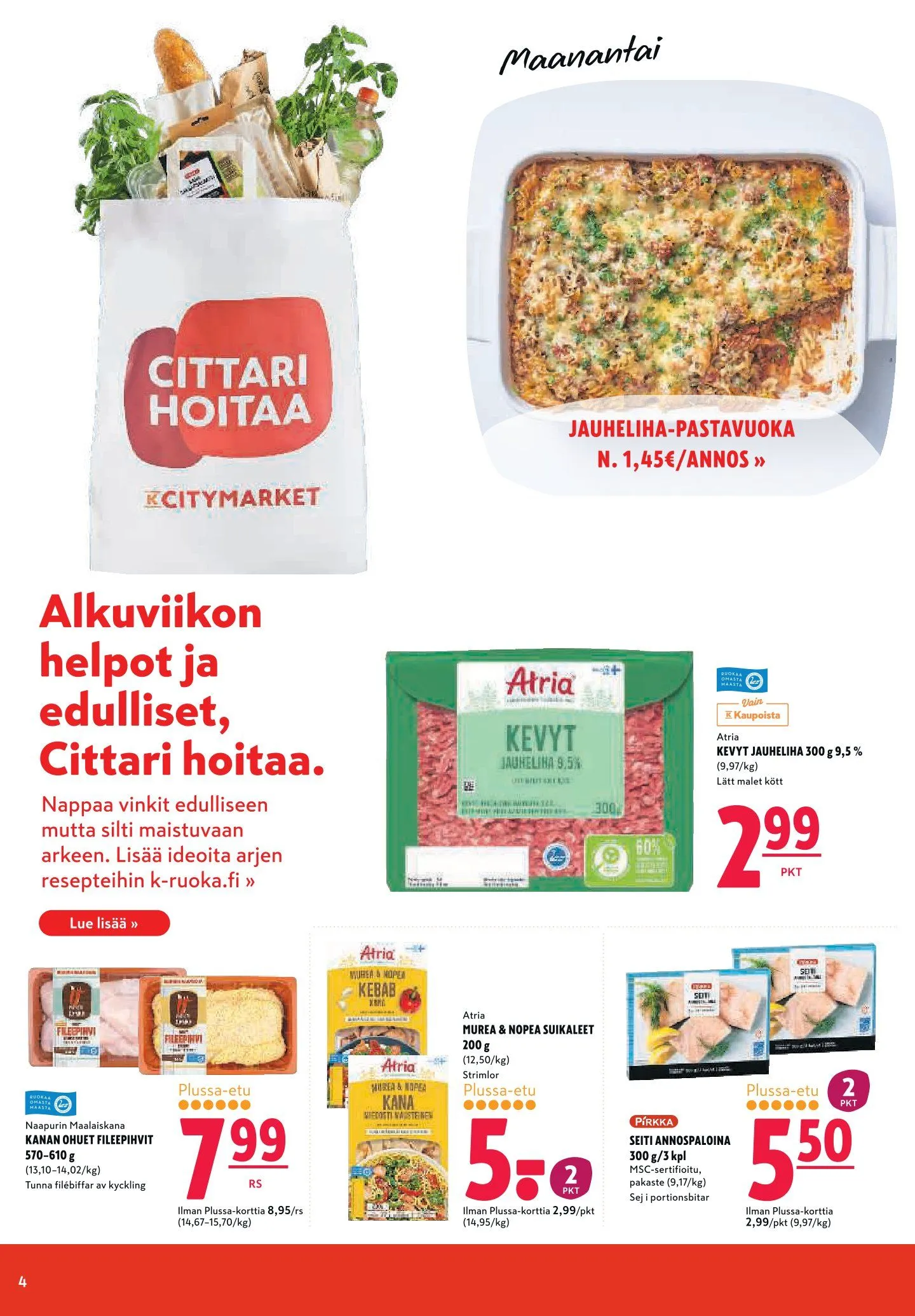 Kaupan K-Supermarket erikoistarjous voimassa alkaen 3. helmikuuta - 9. helmikuuta 2025 - Tarjouslehti sivu 4