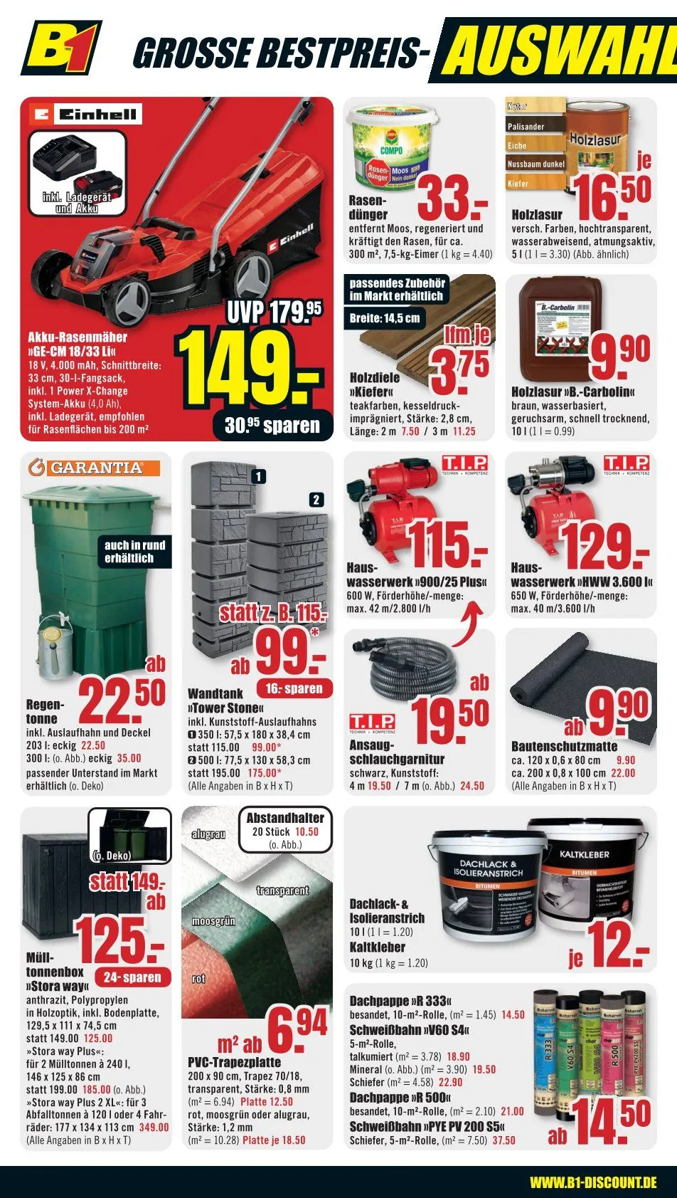 B1 Discount Baumarkt Angebote von 27. Juni bis 3. Juli 2026 - Prospekt seite 4