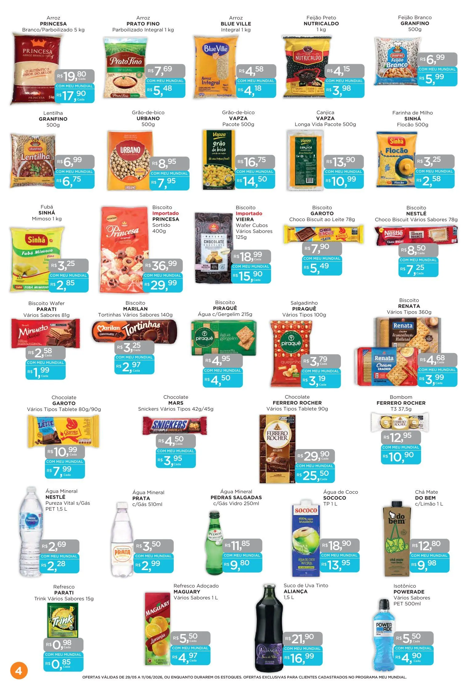 Encarte de Folhetos Supermercados Mundial 29 de maio até 11 de junho 2026 - Pagina 4