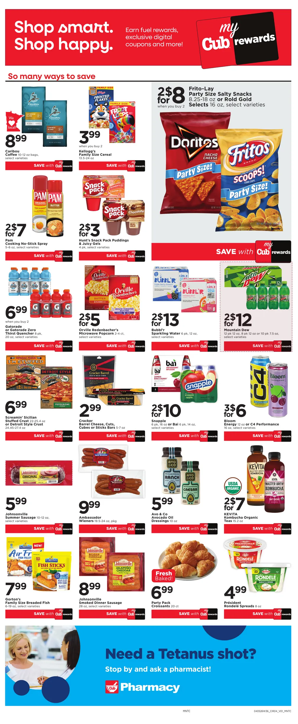 Weekly promotion Cub Foods Sales spanning from April 6 to April 11 2026 - Page 4 for Catalogue 365