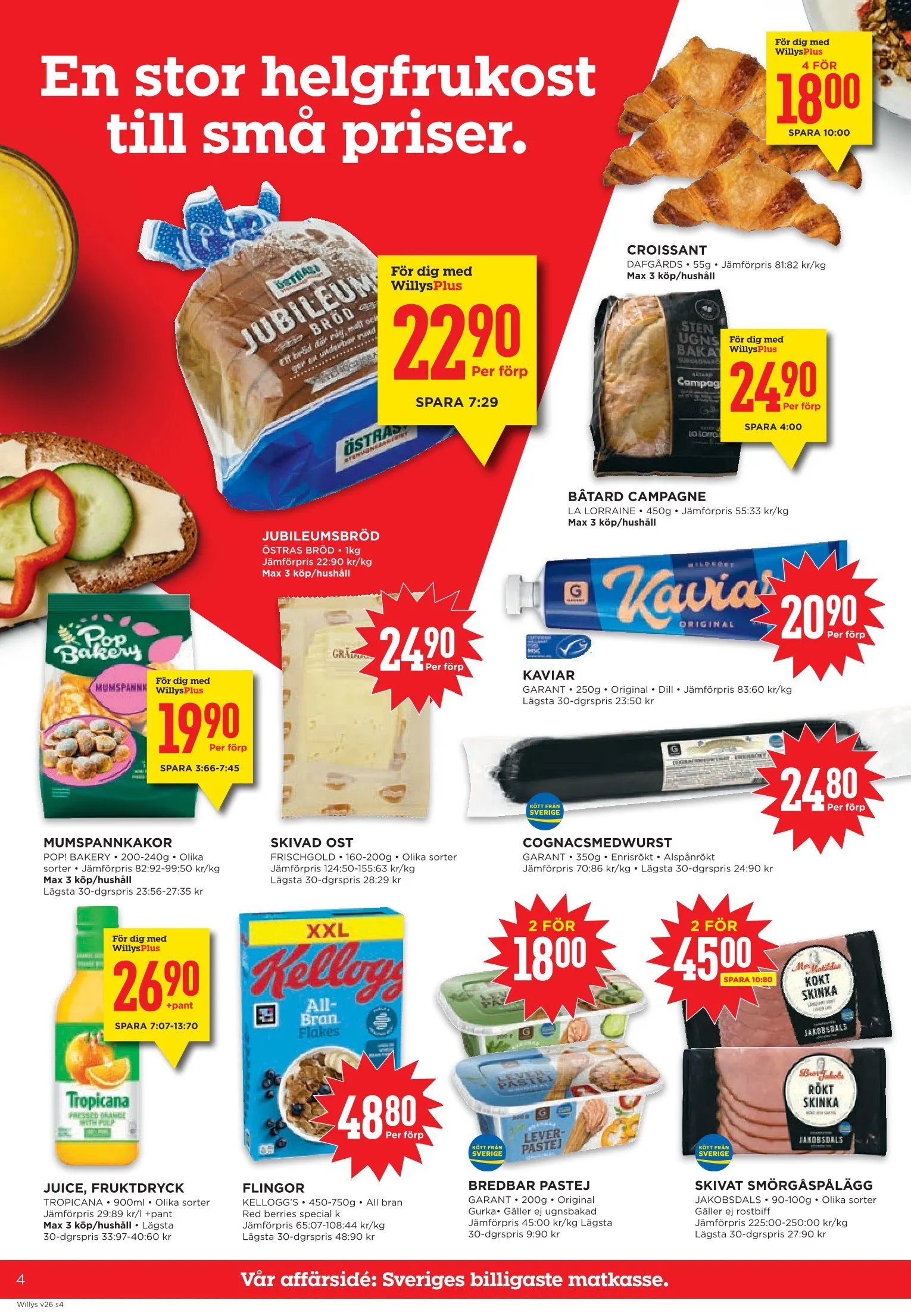 Willys erbjudanden från 22 juni till 28 juni 2026 - Reklamblad sidor 4