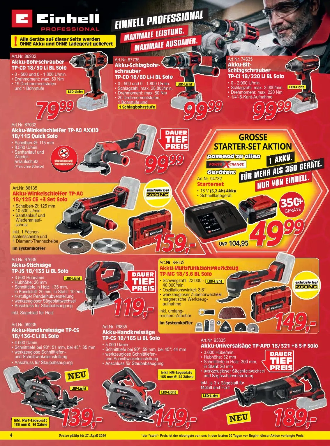 Zgonc Prospekte  von 13. April bis 27. April 2026 - Flugblätt seite  4