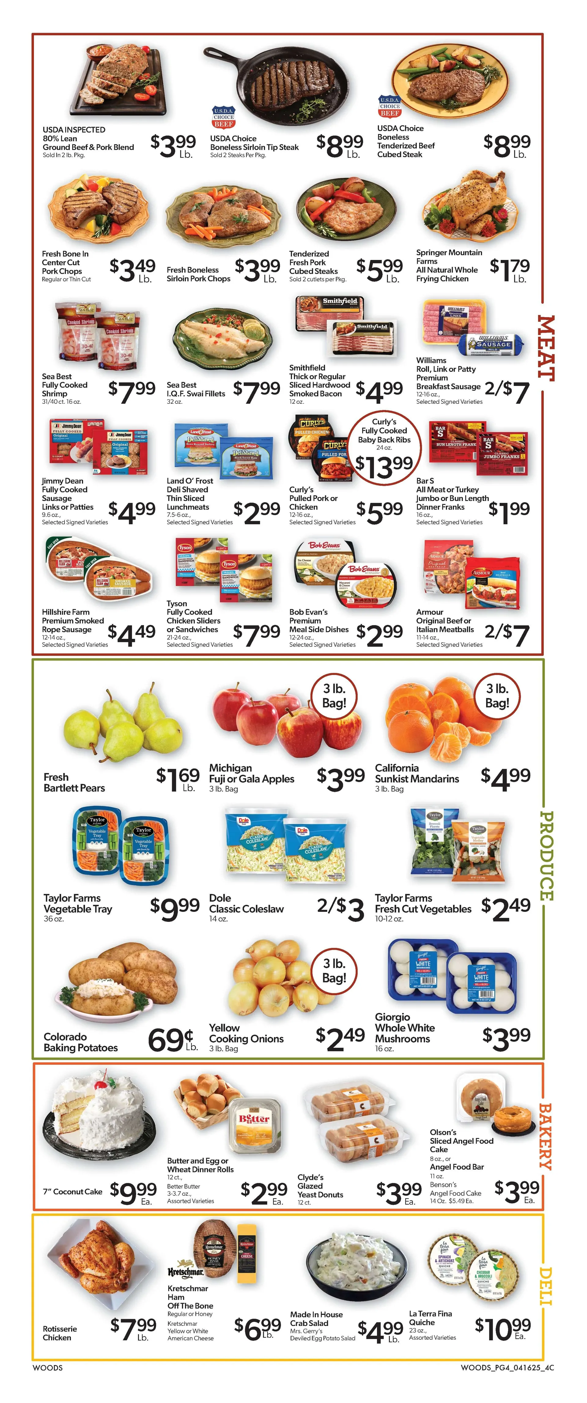 Weekly ad Woods Supermarket Sales from April 16 to April 22 2025 - Page 4