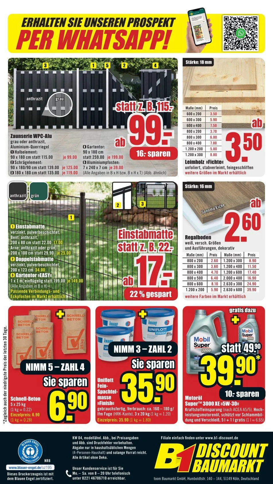 B1 Discount Baumarkt Angebote von 17. Januar bis 23. Januar 2026 - Prospekt seite 4