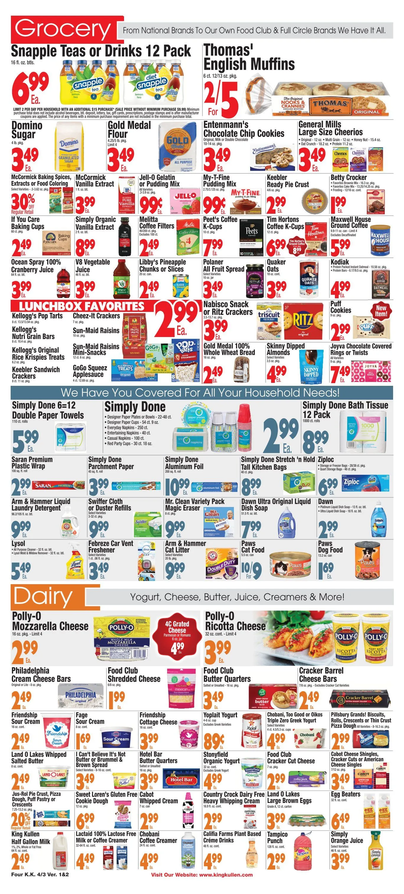 Weekly promotion King Kullen Sales spanning from April 3 to April 9 2026 - Page 4 for Catalogue 365