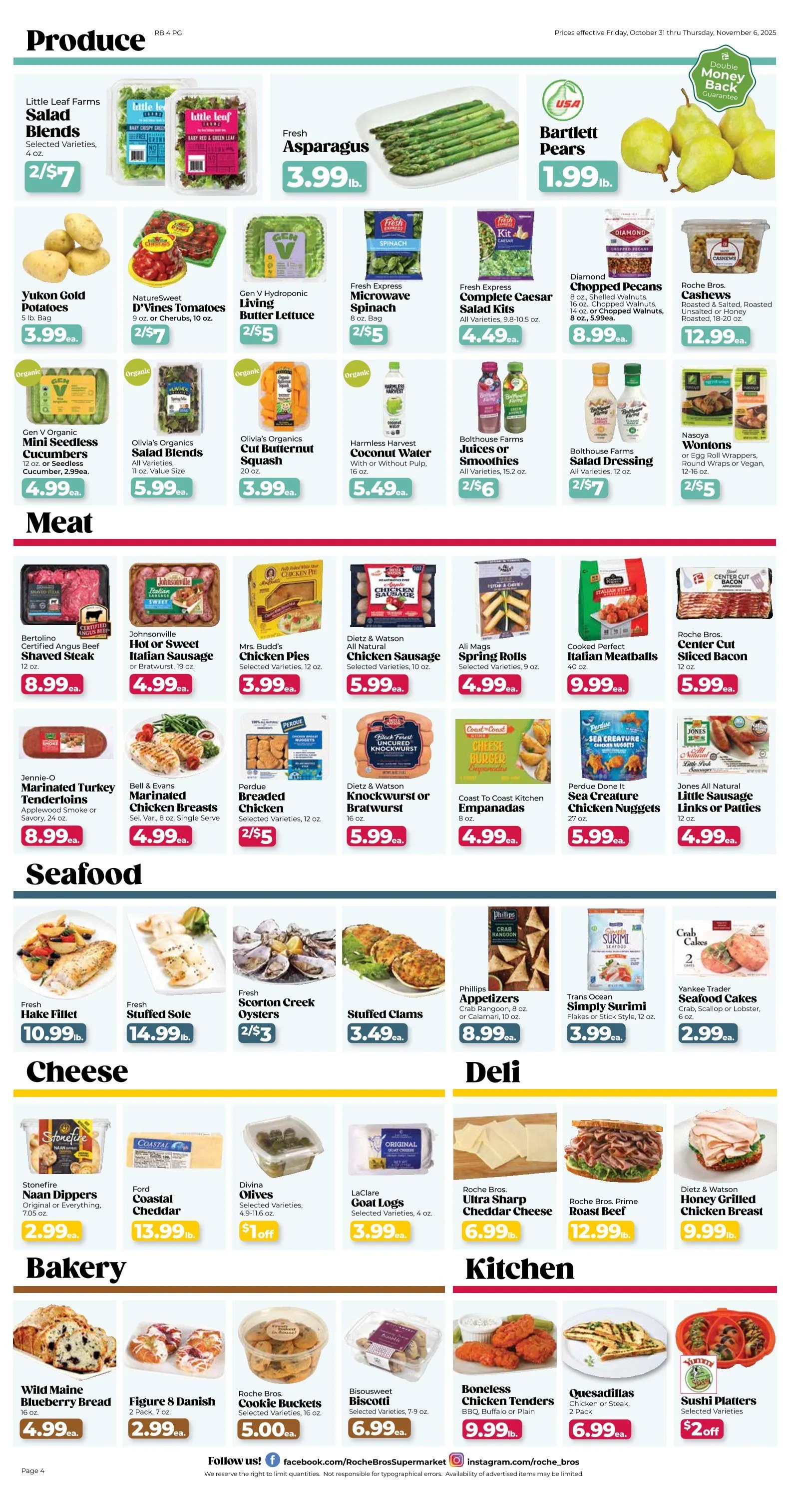 Weekly ad Roche Bros. Sales from October 31 to November 6 2025 - Page 4