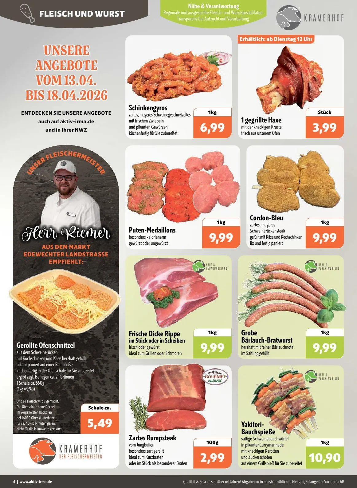 Aktiv Irma Angebote von 13. April bis 18. April 2026 - Prospekt seite 4