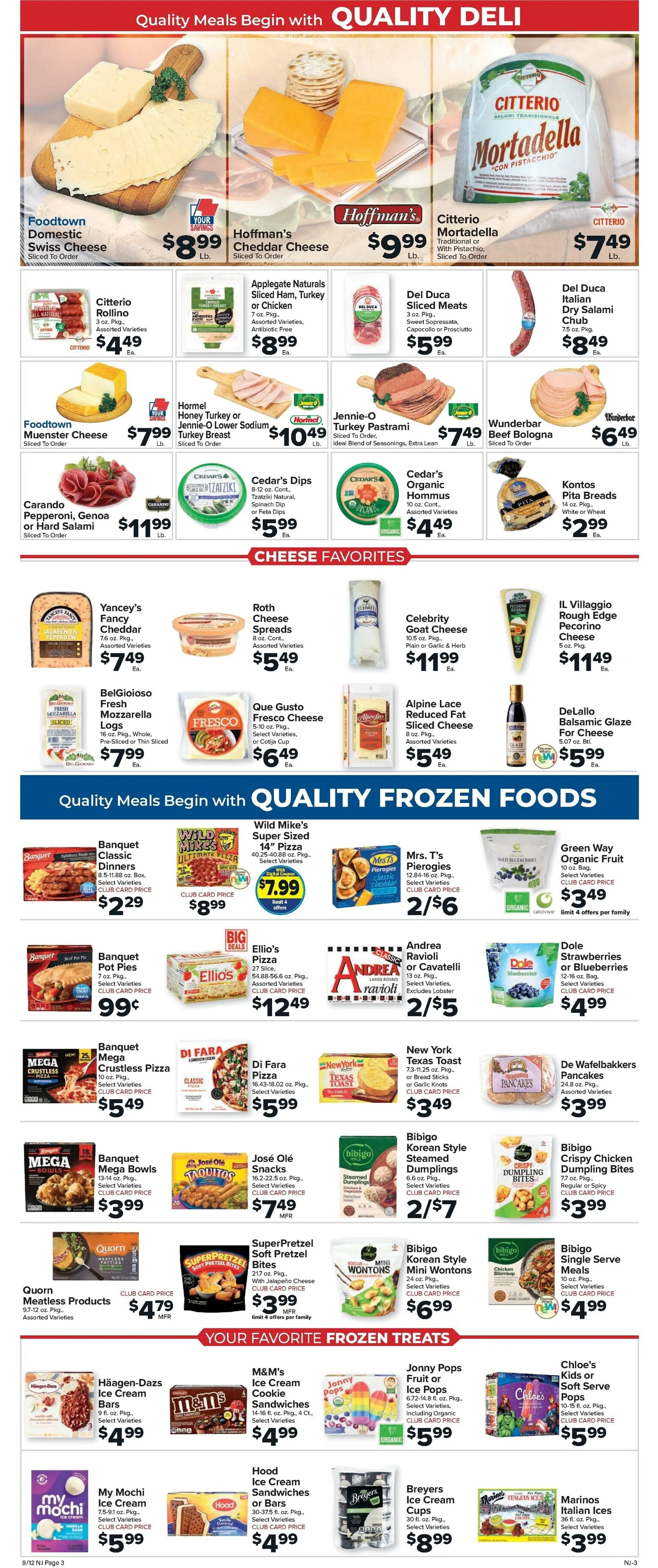 Weekly promotion Foodtown Sales spanning from September 12 to September 18 2025 - Page 4 for Catalogue 365