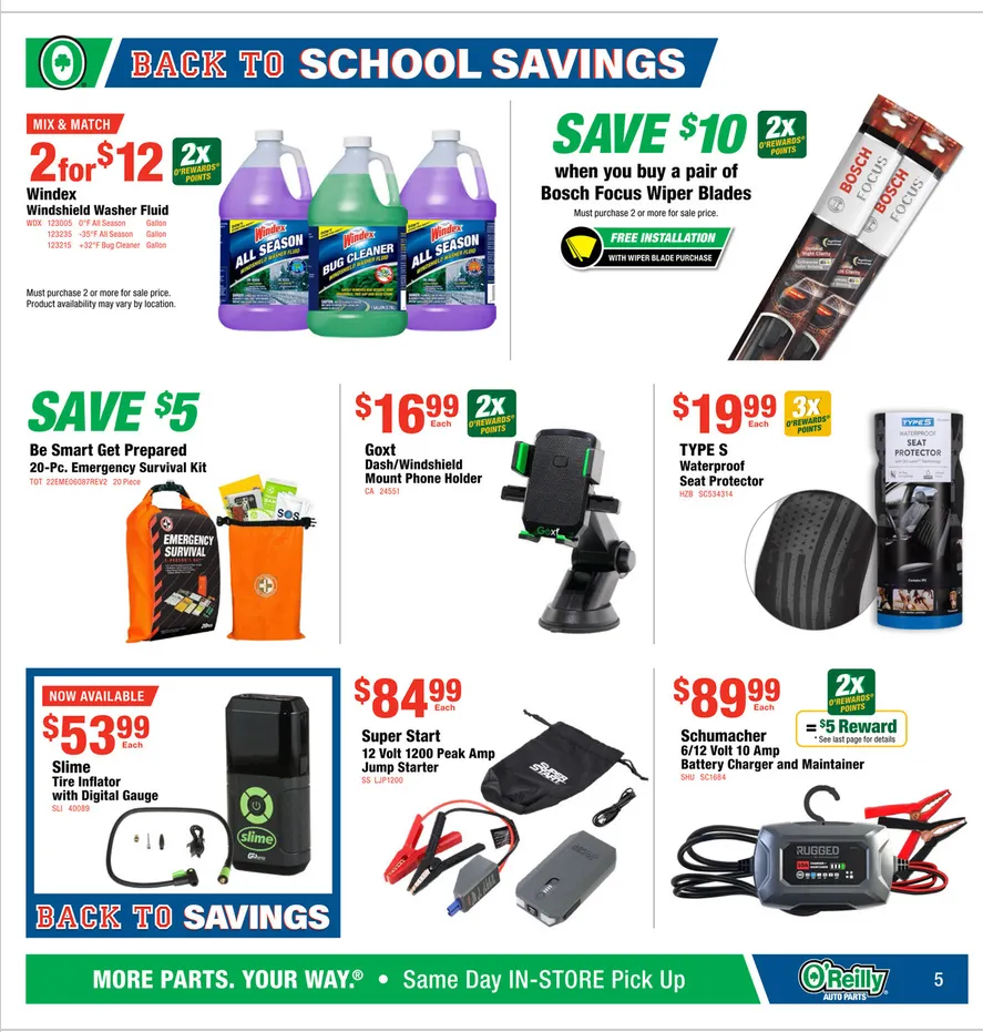Weekly ad O'Reilly Auto Parts Sales from July 29 to August 25 2026 - Page 4