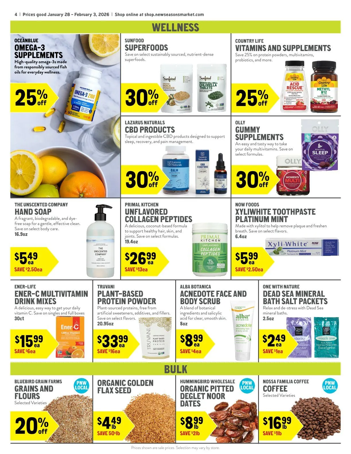 Weekly promotion New Seasons Market Sales spanning from January 28 to February 3 2026 - Page 4 for Catalogue 365