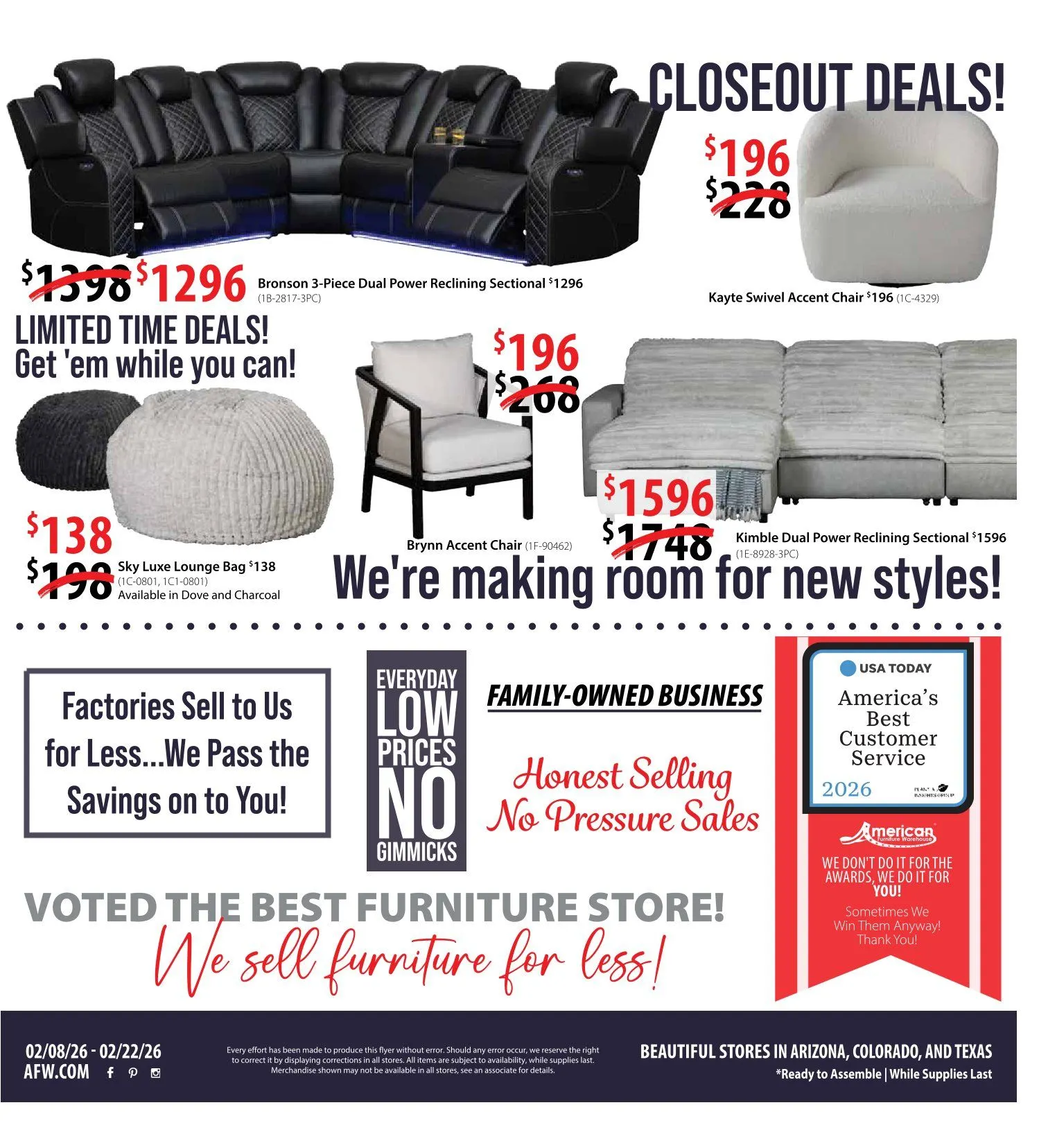 Weekly ad American Furniture Warehouse Sales from February 8 to February 22 2026 - Page 4