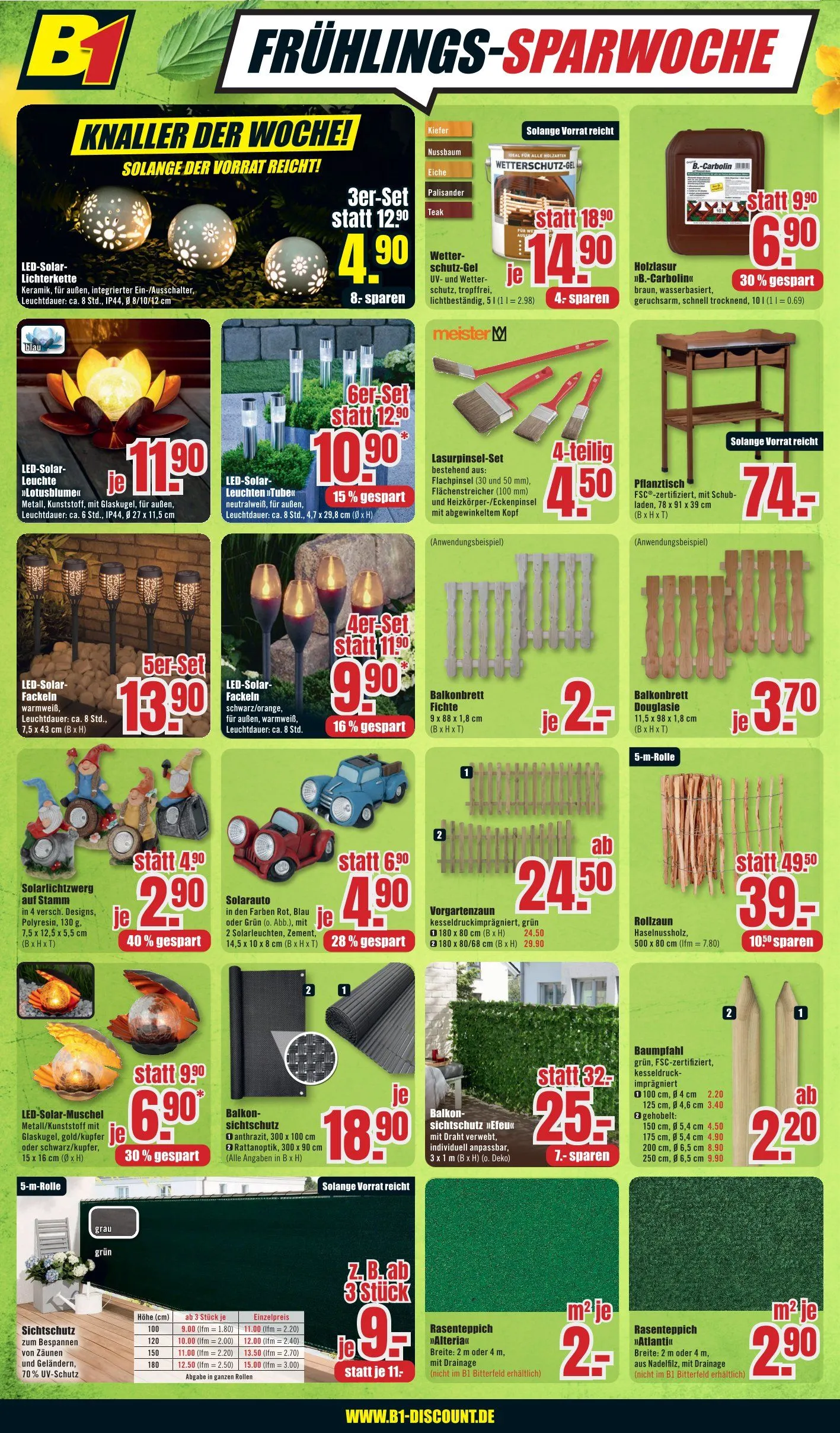 B1 Discount Baumarkt Prospekt von 29. März bis 4. April 2025 - Prospekt seite 4