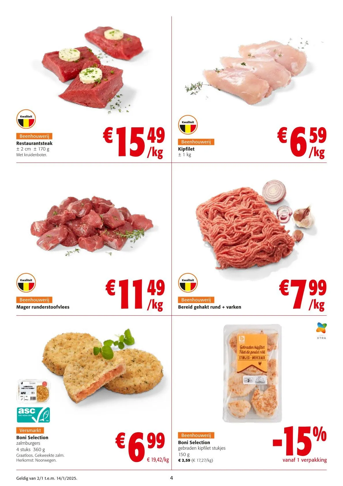 Speciale promoties van Colruyt van 2 januari tot 14 januari 2025 - folder pagina 4