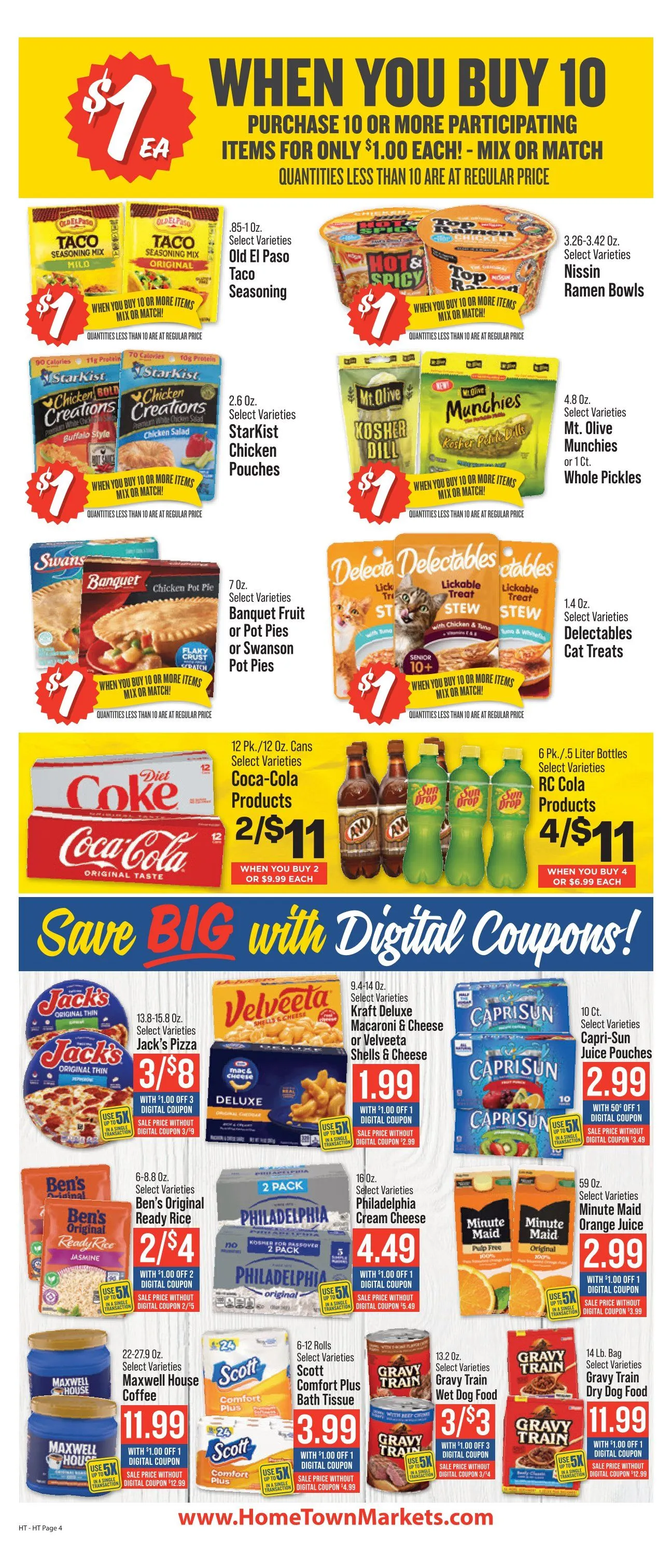 Weekly promotion Hometown Market spanning from January 28 to February 3 2026 - Page 4 for Catalogue 365