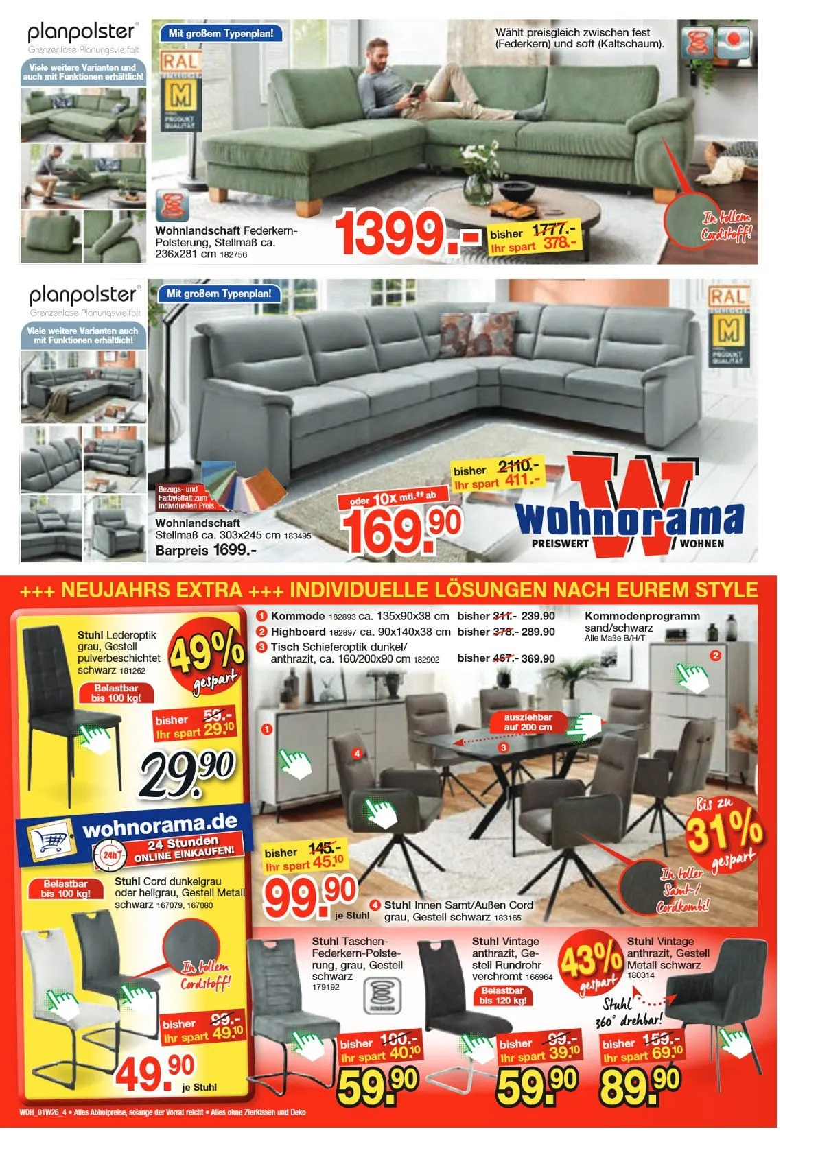 Wohnorama Angebote von 26. Dezember bis 23. Januar 2026 - Prospekt seite 4