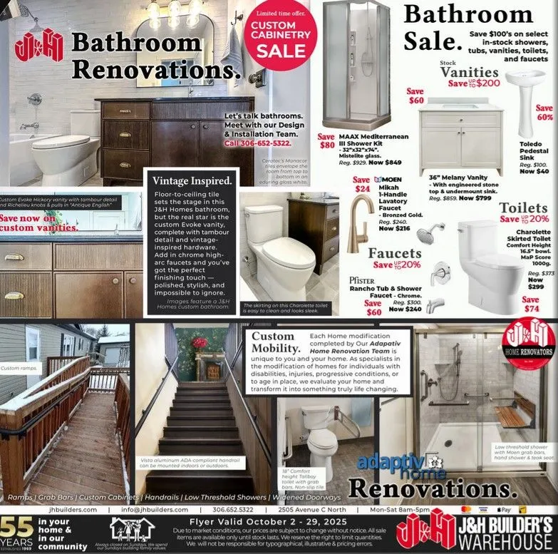 J&H Builder's Warehouse Sales from October 2 to October 29 2025 - flyer page 4