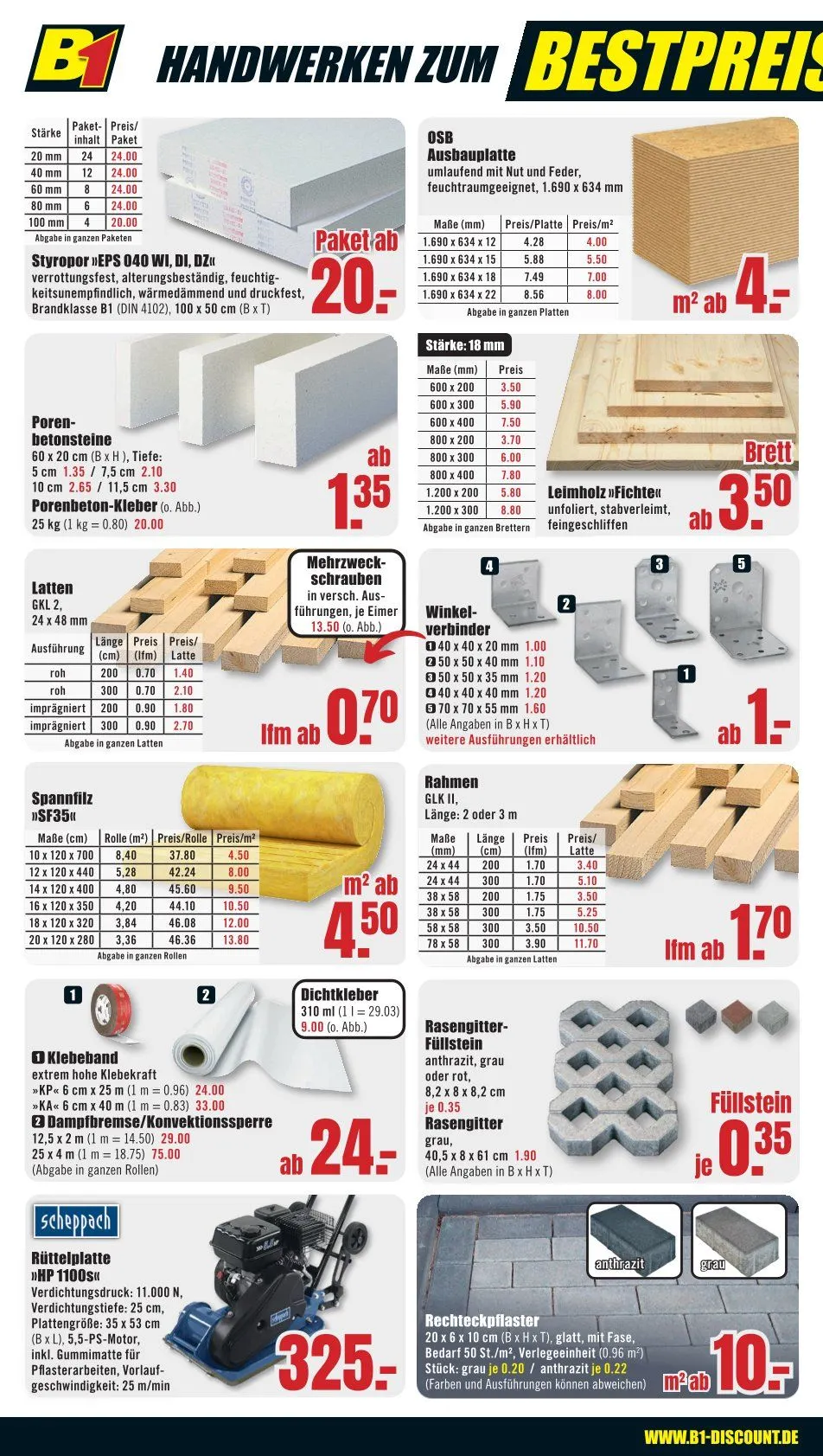 B1 Discount Baumarkt Sales von 6. Dezember bis 12. Dezember 2025 - Prospekt seite 4