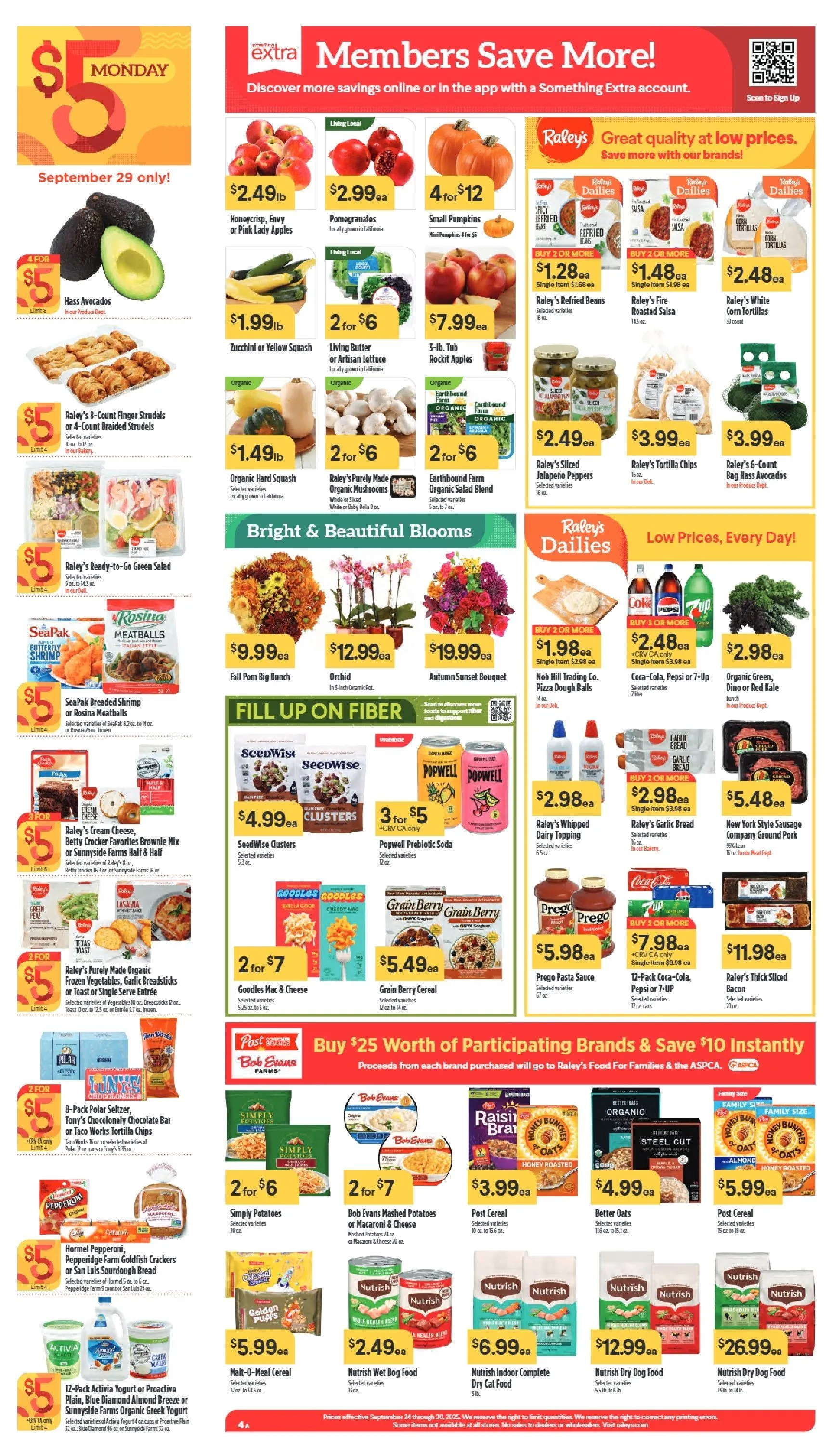 Weekly promotion Raley's Sales spanning from September 24 to September 30 2025 - Page 4 for Catalogue 365