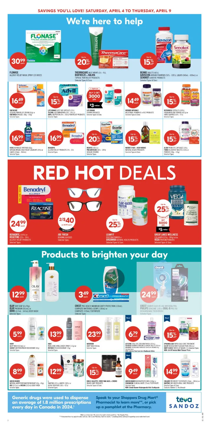 Shoppers Drug Mart Sales from April 4 to April 9 2026 - flyer page 4
