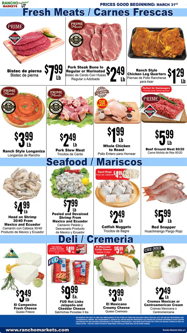 Weekly ad Rancho Markets Sales from March 31 to April 6 2026 - Page 4