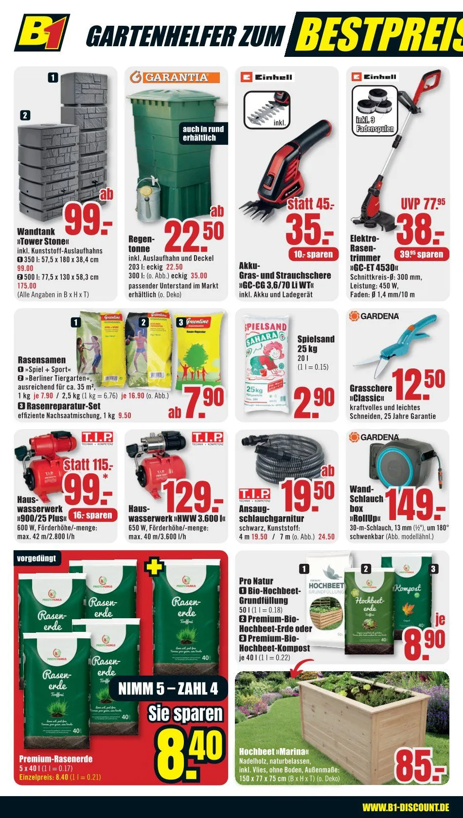 B1 Discount Baumarkt Prospekte von 10. Mai bis 16. Mai 2025 - Prospekt seite 4