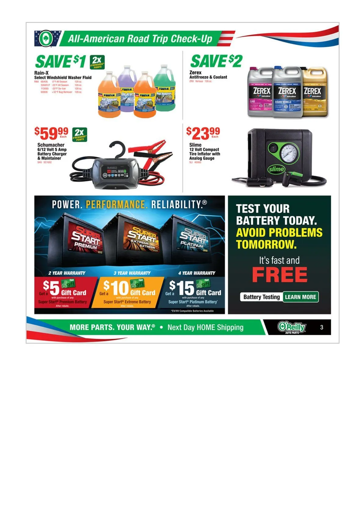 Weekly ad O'Reilly Auto Parts Sales from June 24 to June 28 2026 - Page 3