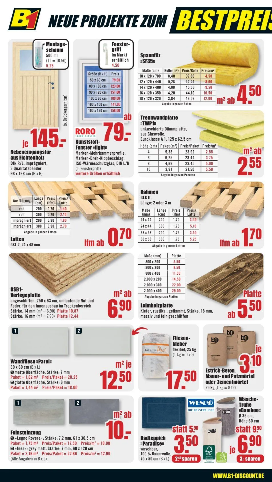 B1 Discount Baumarkt  Prospekte von 2. August bis 8. August 2025 - Prospekt seite 4