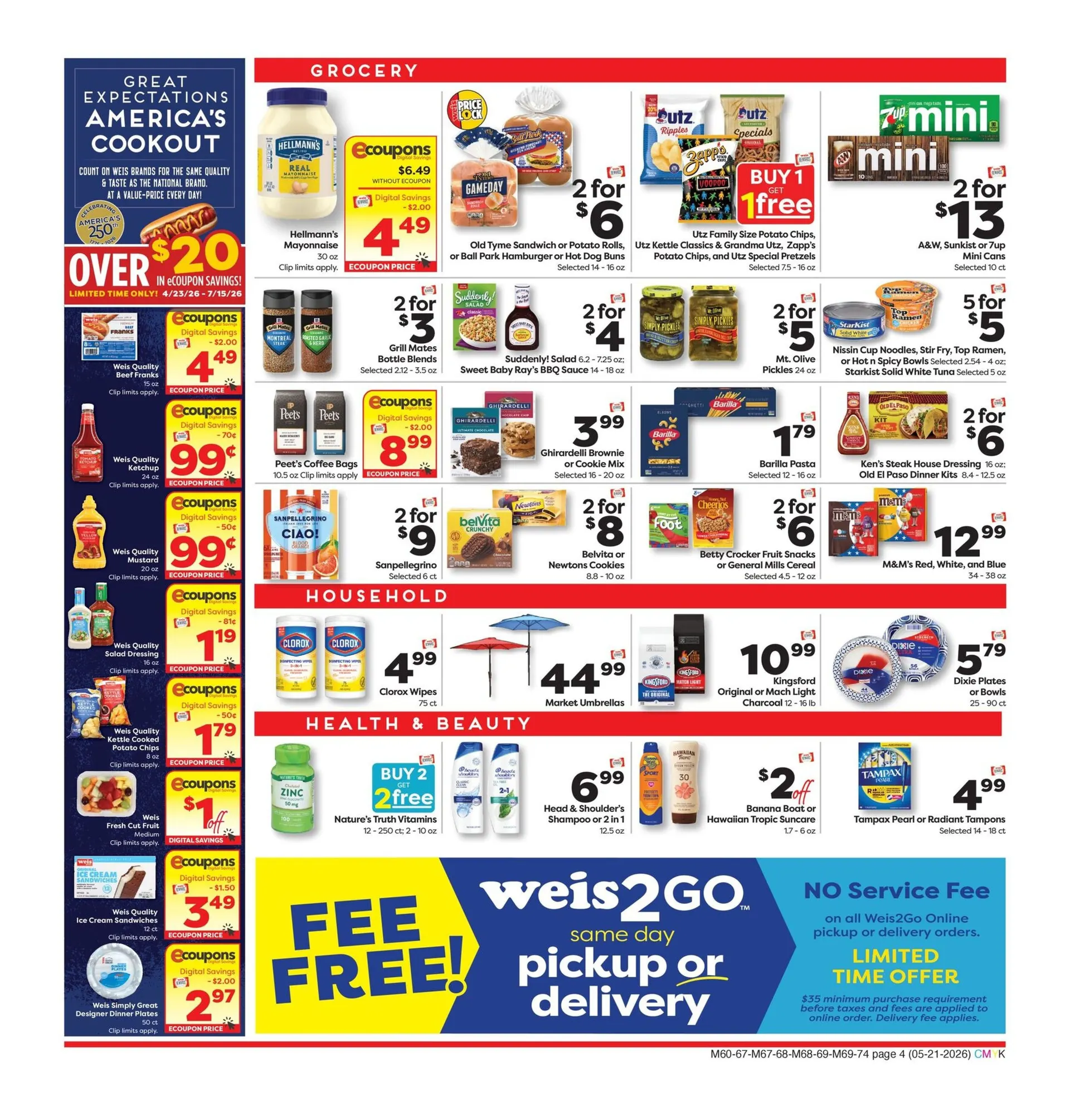 Weekly promotion Weis Sales spanning from May 21 to May 27 2026 - Page 4 for Catalogue 365