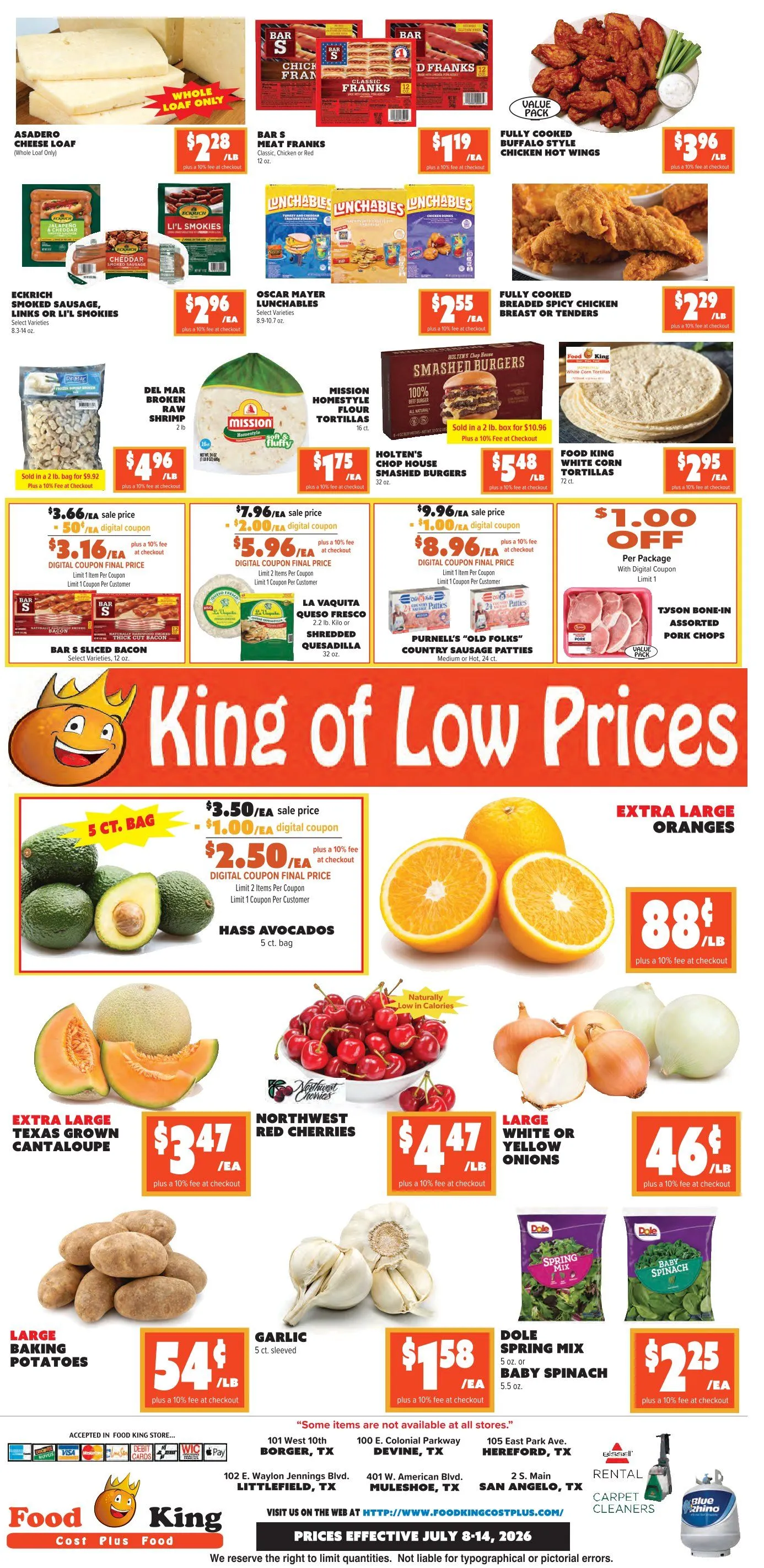 Weekly promotion Food King Sales spanning from July 8 to July 14 2026 - Page 4 for Catalogue 365