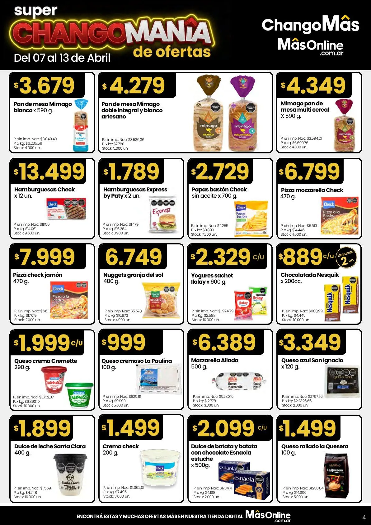 Ofertas de Changomas  Ofertas 7 de abril al 13 de abril 2026 - Página 4 del catálogo