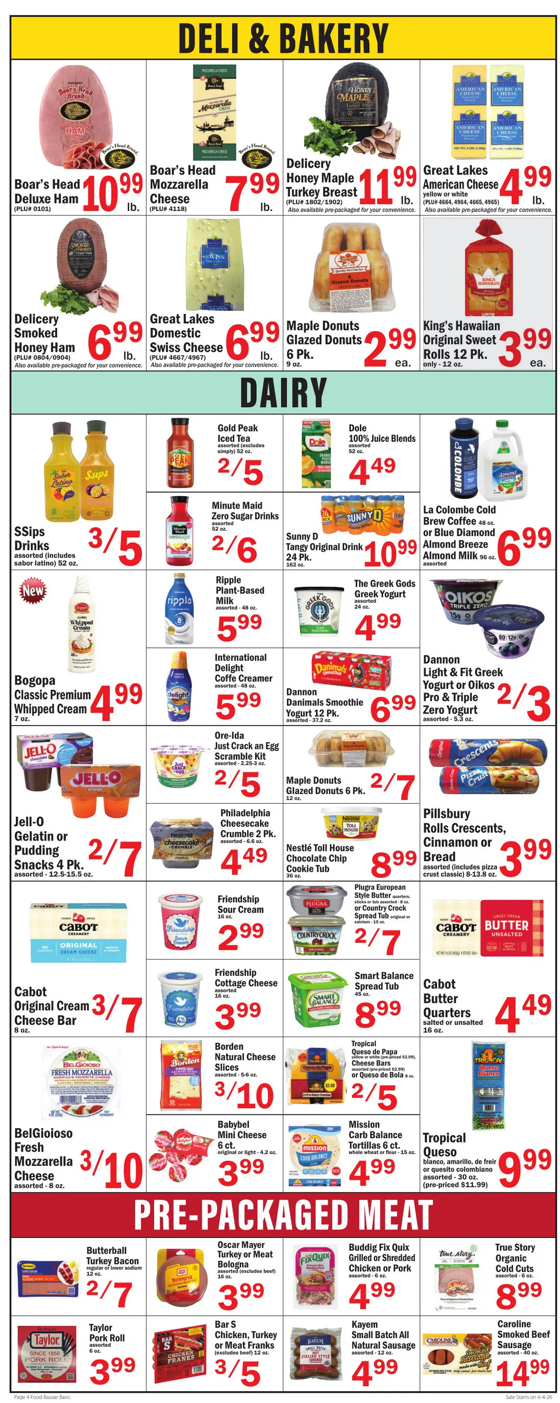 Weekly promotion  Food Bazaar Sales spanning from June 4 to June 10 2026 - Page 4 for Catalogue 365