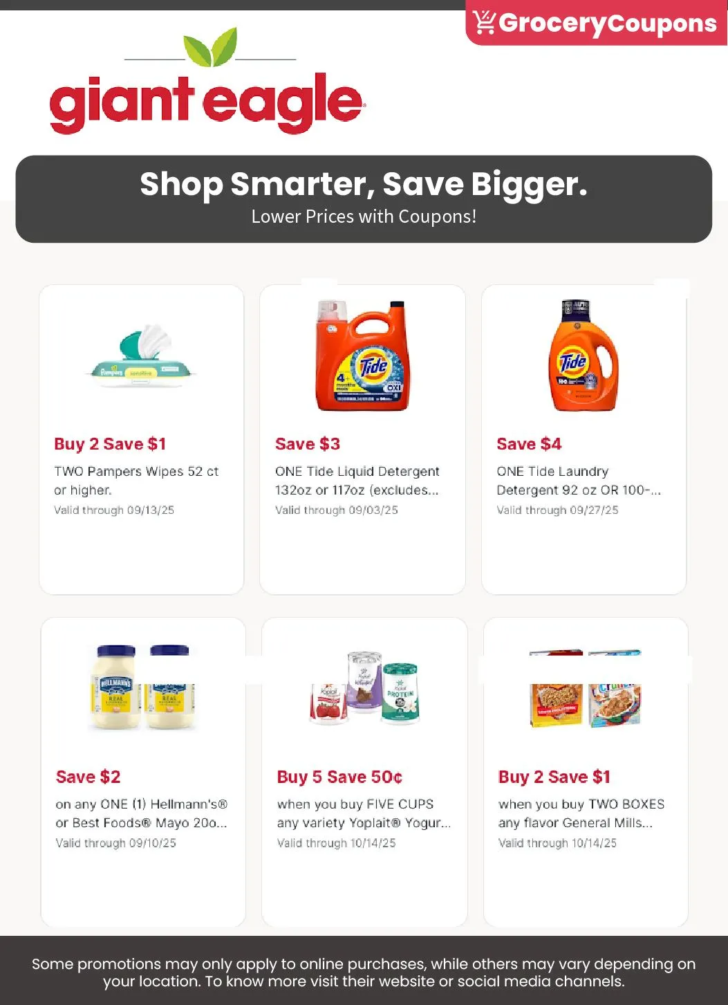 Weekly ad Giant Eagle coupons from September 1 to September 30 2025 - Page 1